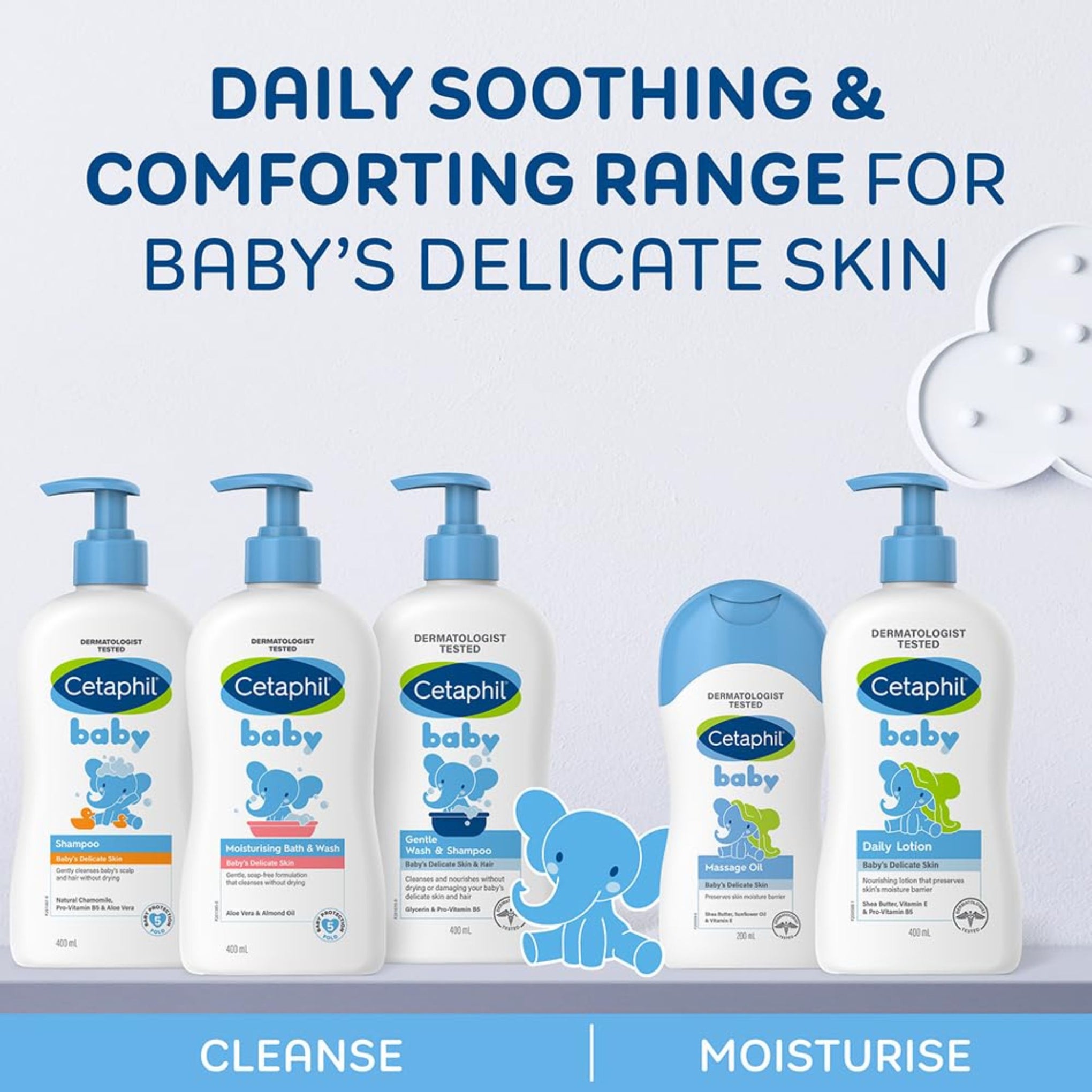 Cetaphil Baby Massage Oil, 200 ml, White