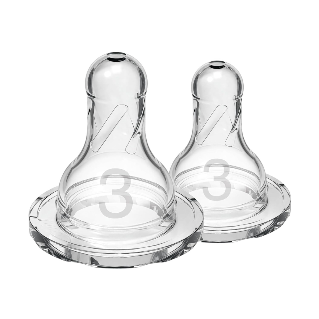 Dr. Brown's Silicone Natural Flow Level 3 Narrow Nipple - Set of 2