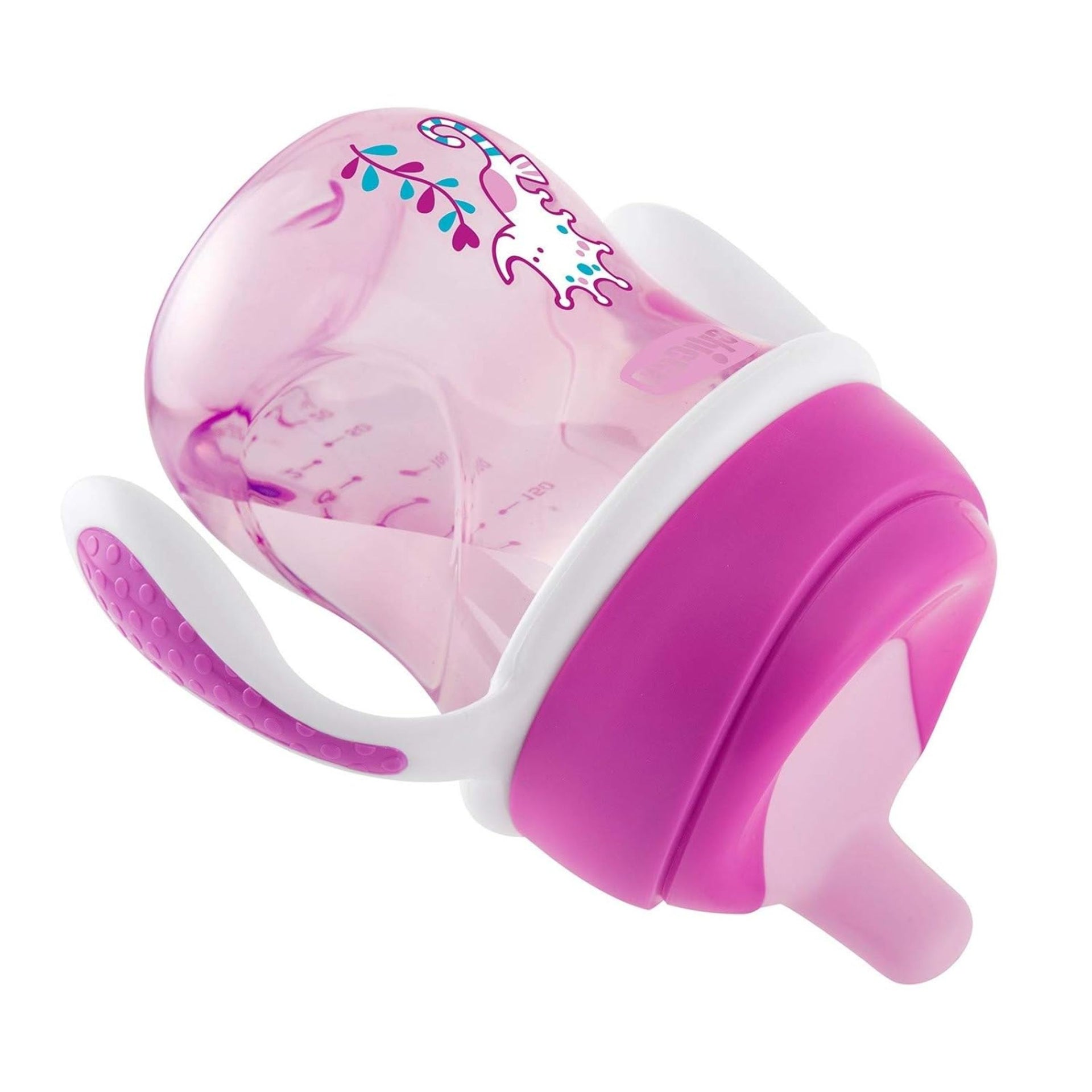 Chicco Training Cup 200ml from 6 Months - Seahorse pink color