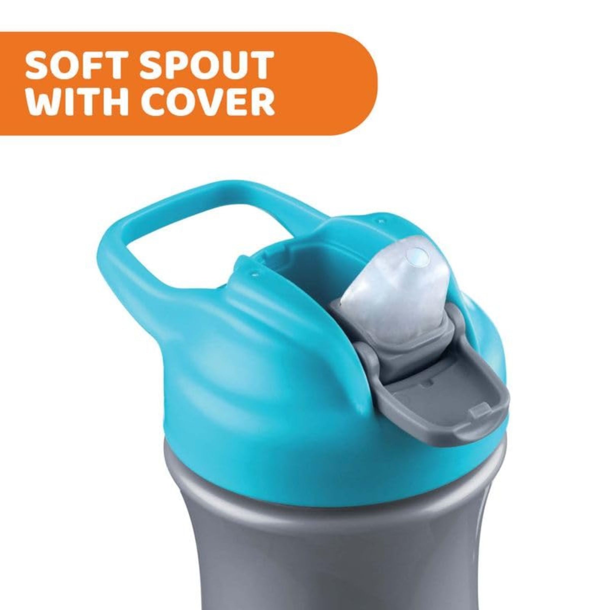 Chicco Kids Pop Up Cup Blue 2Y+ - Silicone, 350 Ml light blue