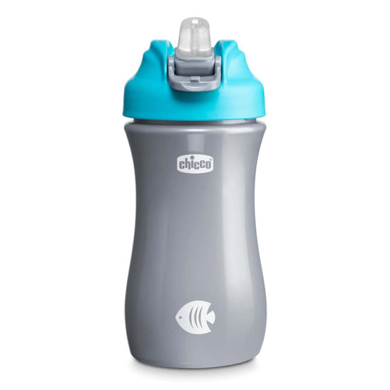 Chicco Kids Pop Up Cup Blue 2Y+ - Silicone, 350 Ml light blue