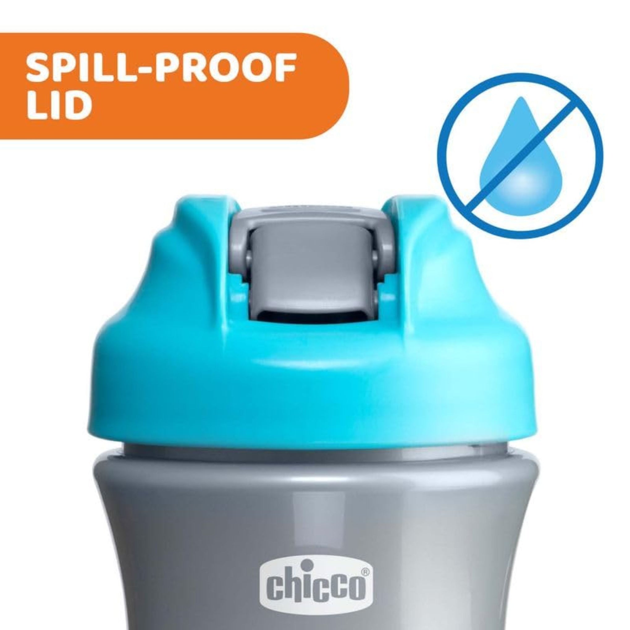 Chicco Kids Pop Up Cup Blue 2Y+ - Silicone, 350 Ml light blue