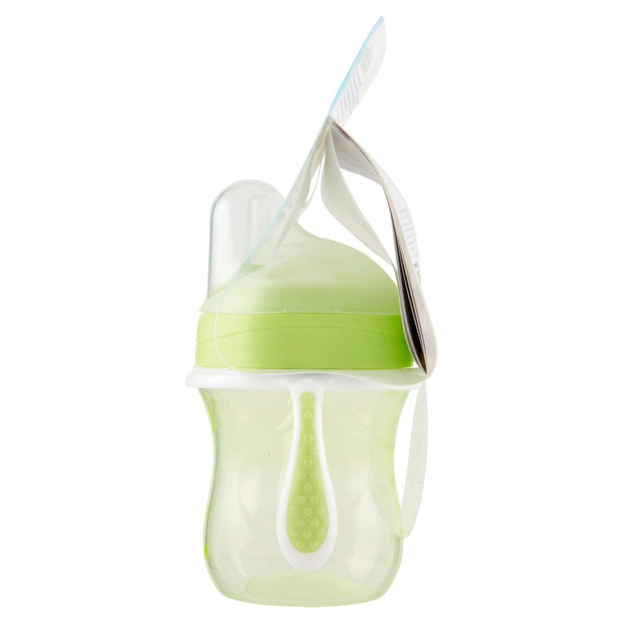 Chicco Transition Cup for Babies, Silicone Spout Sipper (4+ months) | Spill-Proof | Easy-Grip | BPA-free Material (Green)