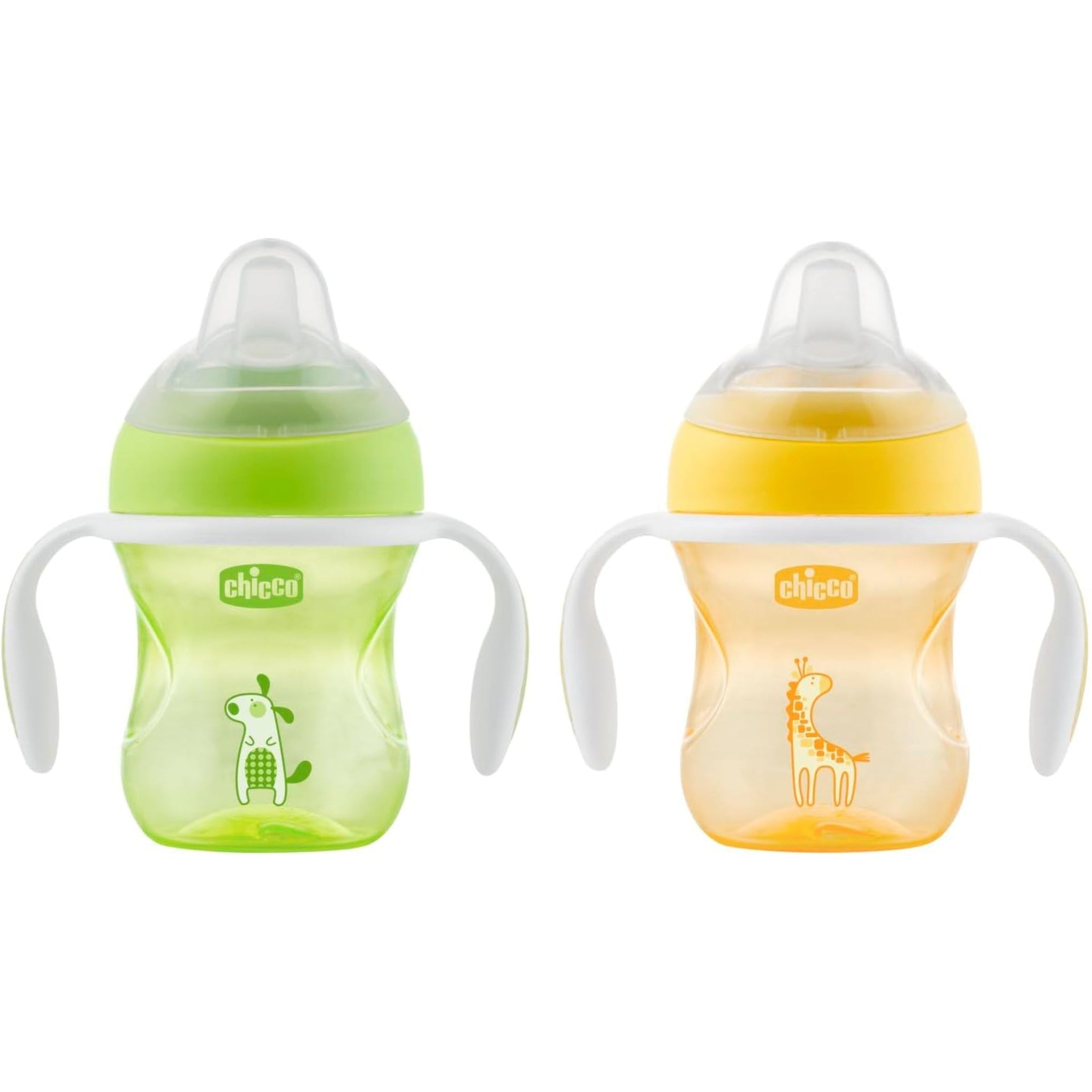 Chicco Transition Cup for Babies, Silicone Spout Sipper (4+ months) | Spill-Proof | Easy-Grip | BPA-free Material (Green)