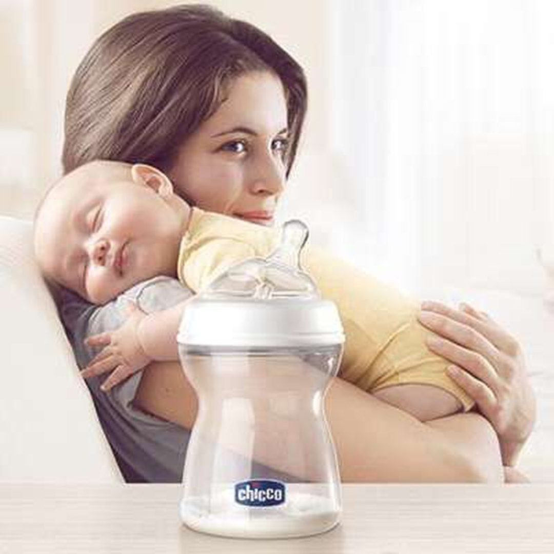 Chicco Teat Natural Feeling with Anti-Colic Effect, Nipple For Wide Neck Feeding Bottles, Food Flow, For Babies & Toddlers (Pack of 2)