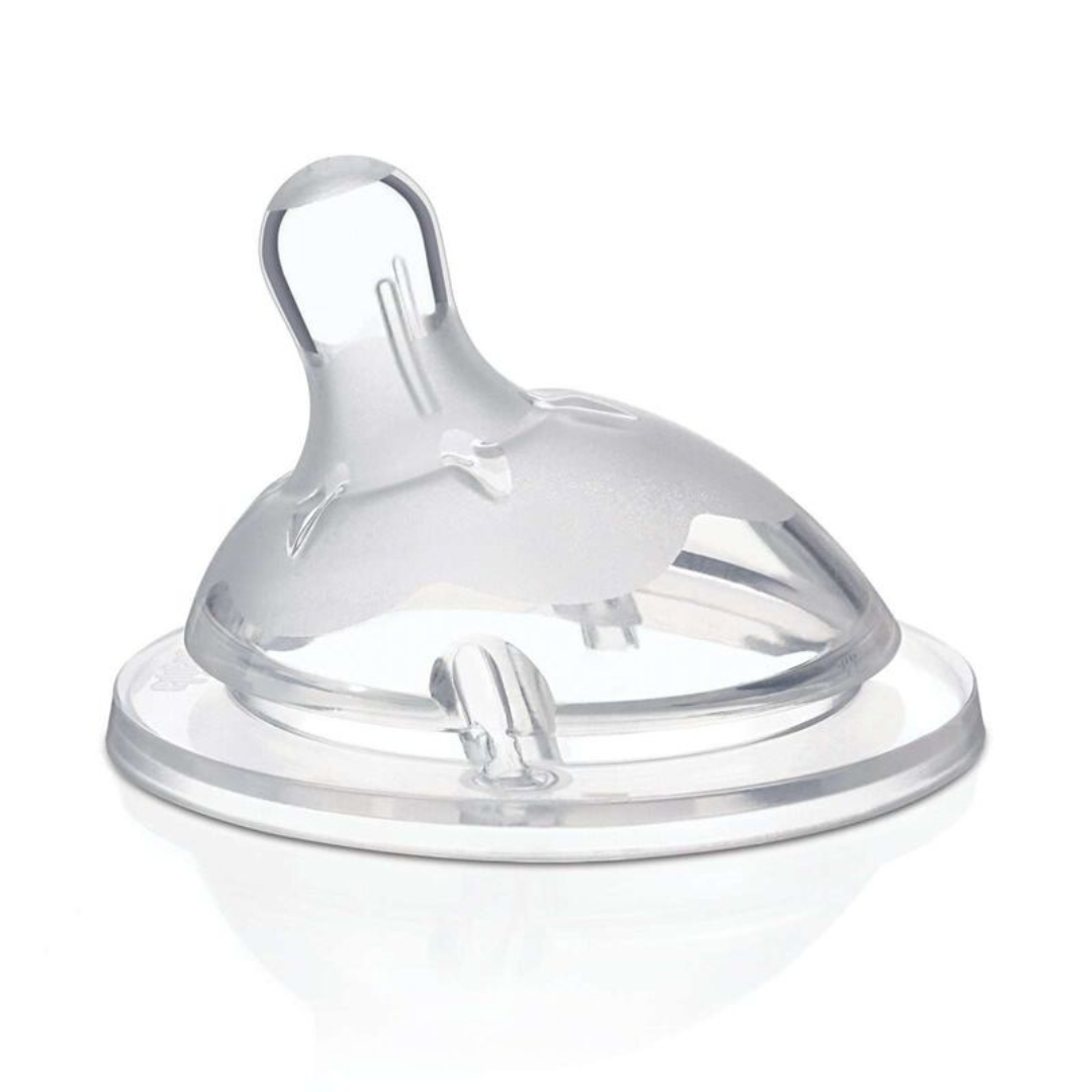 Chicco Teat Natural Feeling with Anti-Colic Effect, Nipple For Wide Neck Feeding Bottles, Food Flow, For Babies & Toddlers (Pack of 2)
