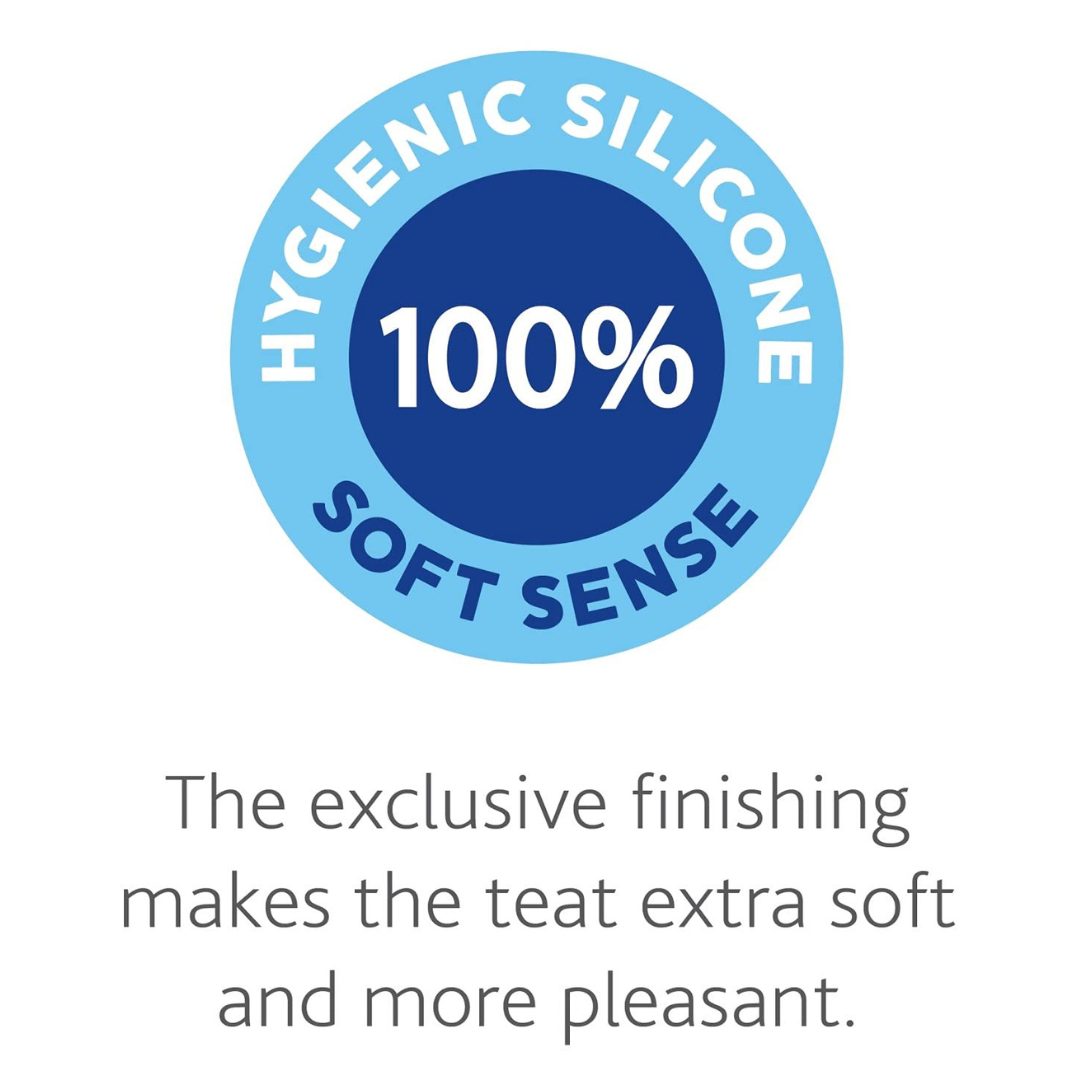 Chicco PhysioTeat Anti-Colic Nipple for Babies | Perfect Latch Soft Sense Silicon Teat | Suitable for Wide Neck Feeding Bottles | BPA Free (Copy)