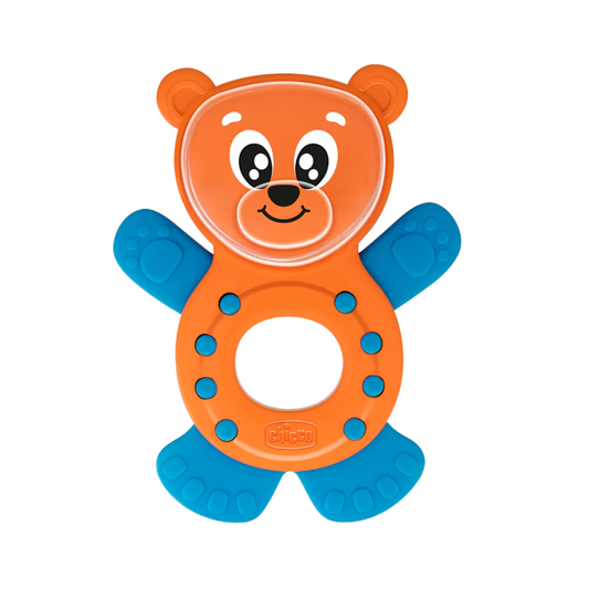 Chicco Ben The Bear Rattle Teether-Multi Textured & Easy to Grasp 3 to 18 Months.