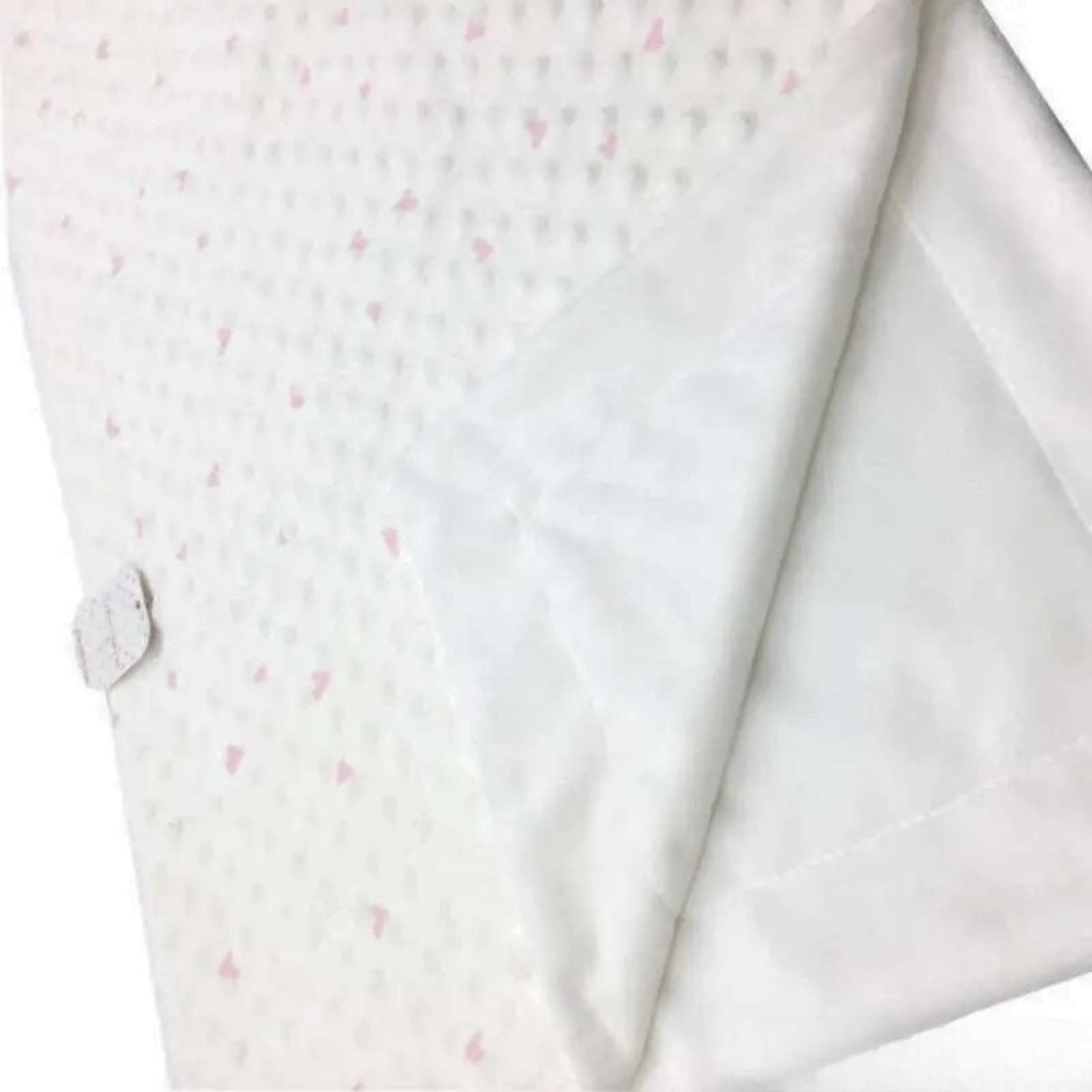 SUNNOZY Baby Double Layer Blanket – Soft Minky Dotted Blanket with Heart & Star Prints (75×100cm)