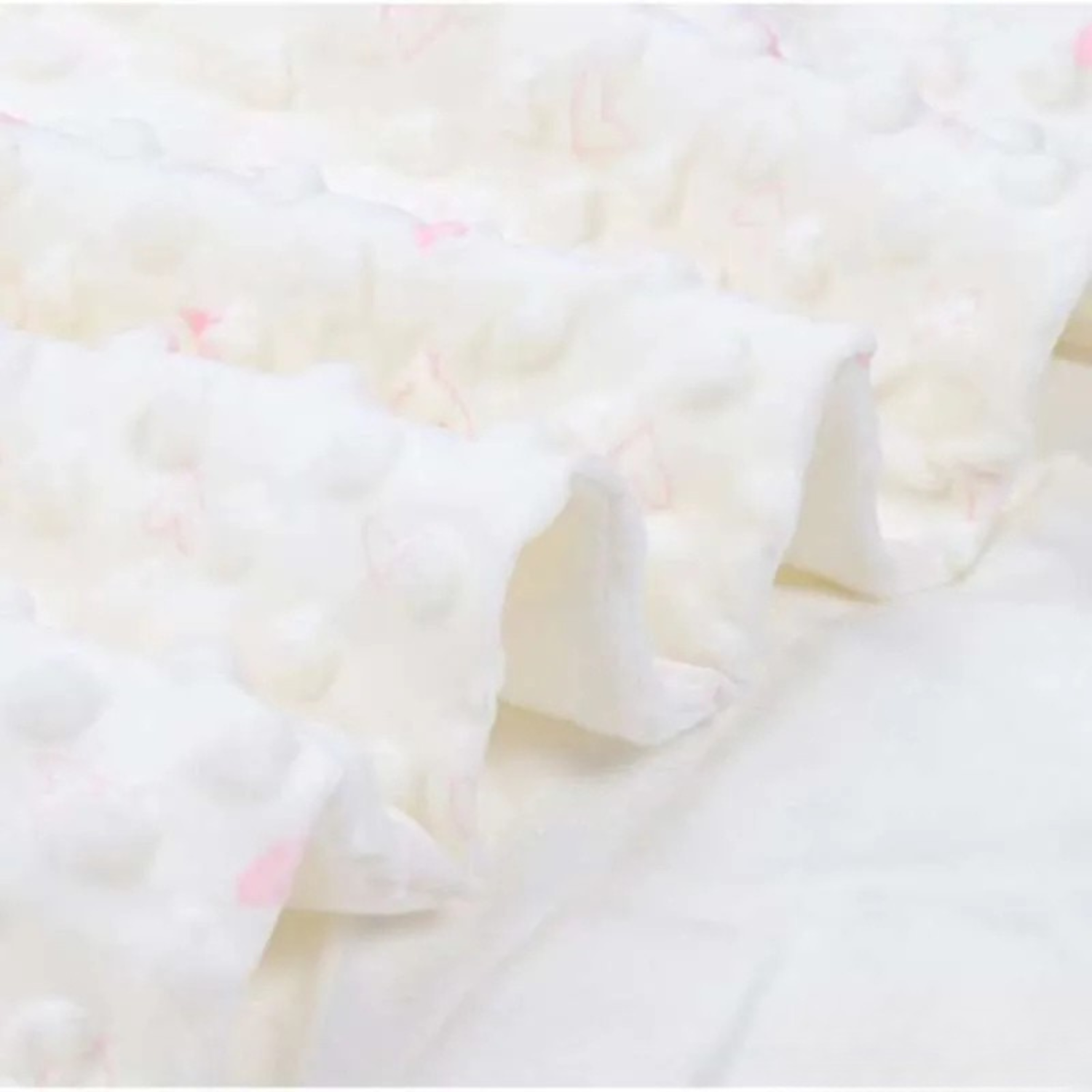 SUNNOZY Baby Double Layer Blanket – Soft Minky Dotted Blanket with Heart & Star Prints (75×100cm)