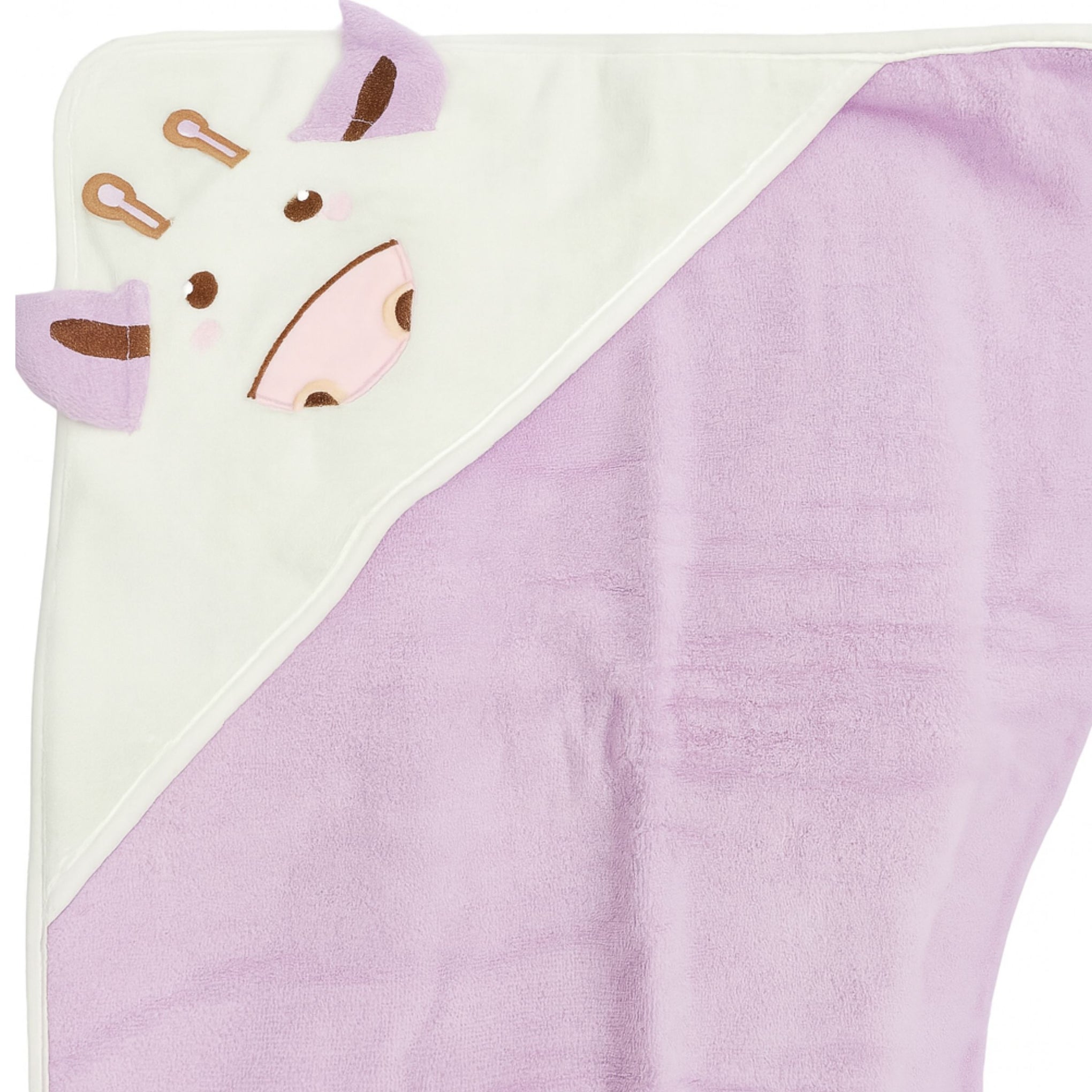 Smile Baby Soft Hooded Baby Towel | Animal Cow Face Design | 0–12 Months | Ultra-Absorbent Cotton | Newborn Bath Wrap