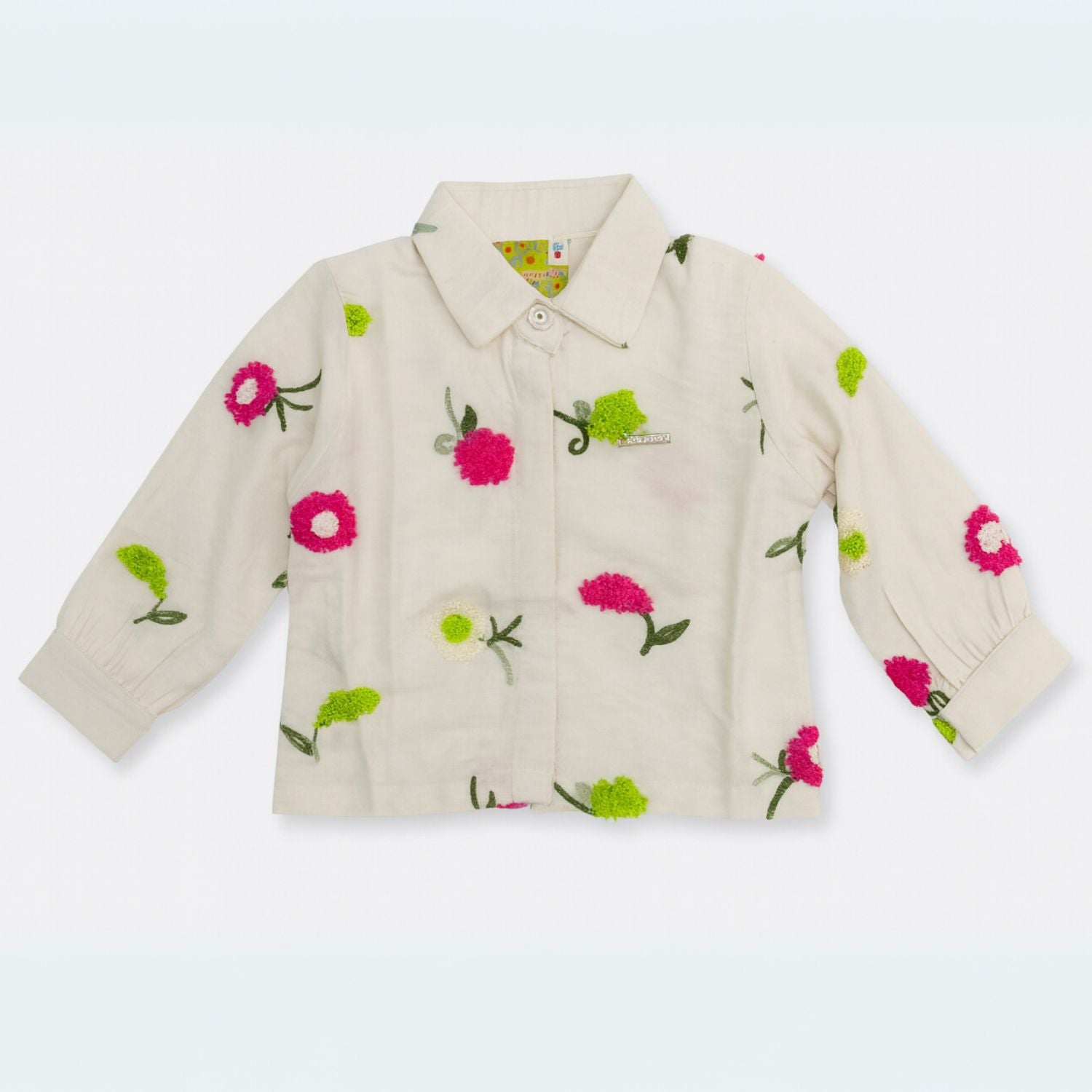 LEMONMINT Girls’ Floral Embroidered Shirt | Age 4 to 14+ Years