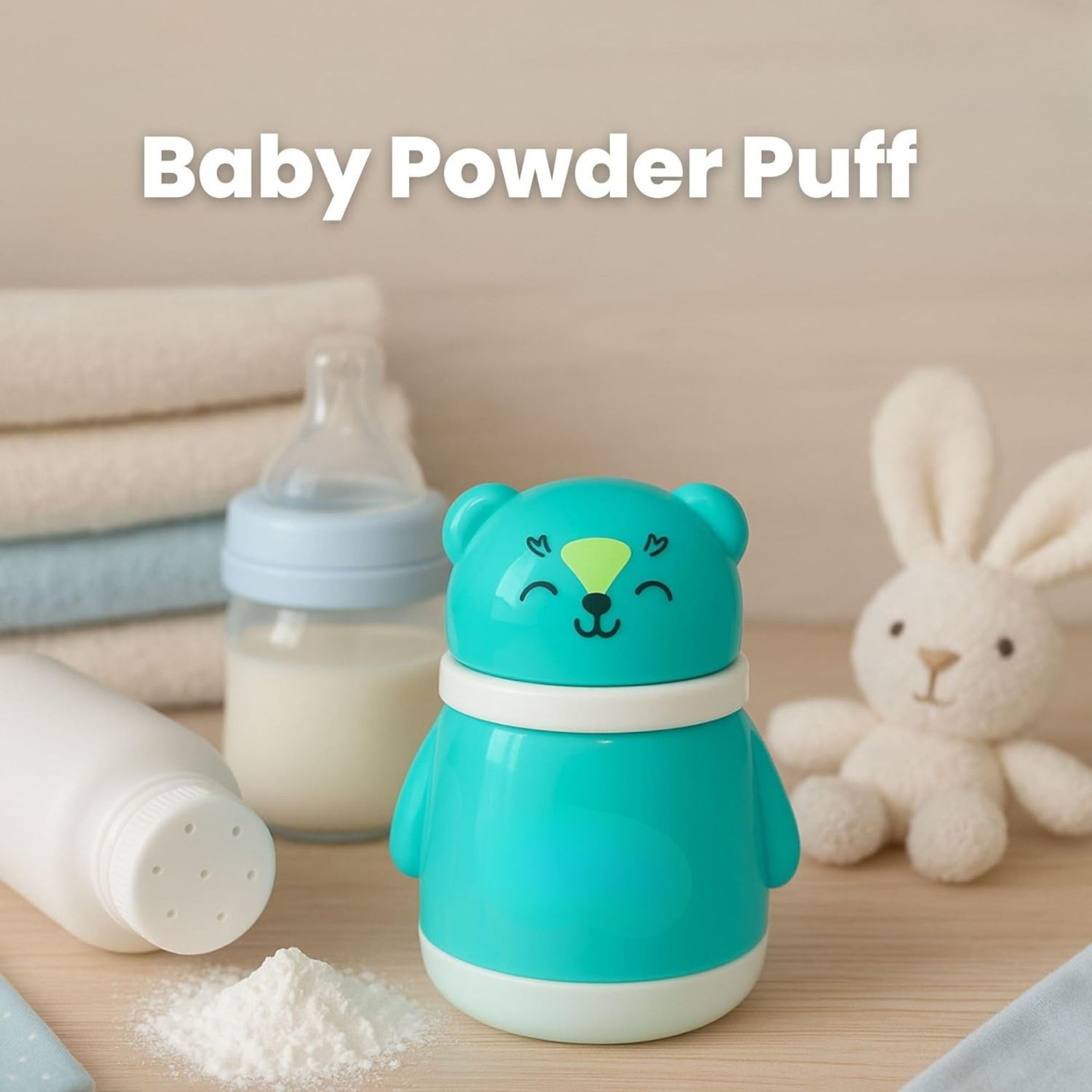 Smile Baby Powder Puff | Soft & Gentle Baby Face and Body Powder Applicator