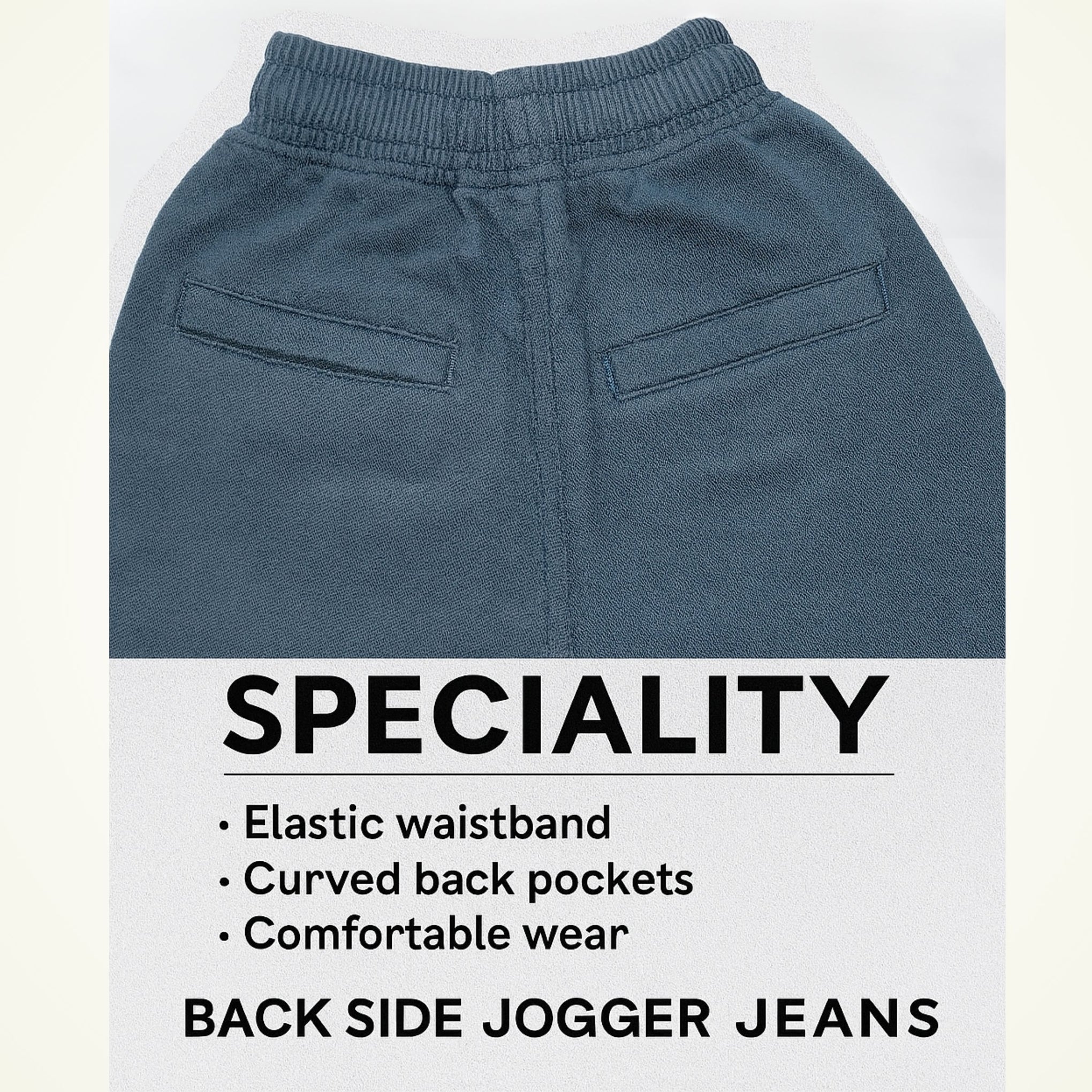 BLAZO Boys’ Denim Blue, Linen Pants – Soft & Breathable | Elastic Waist | Age 12 Month –12 Years