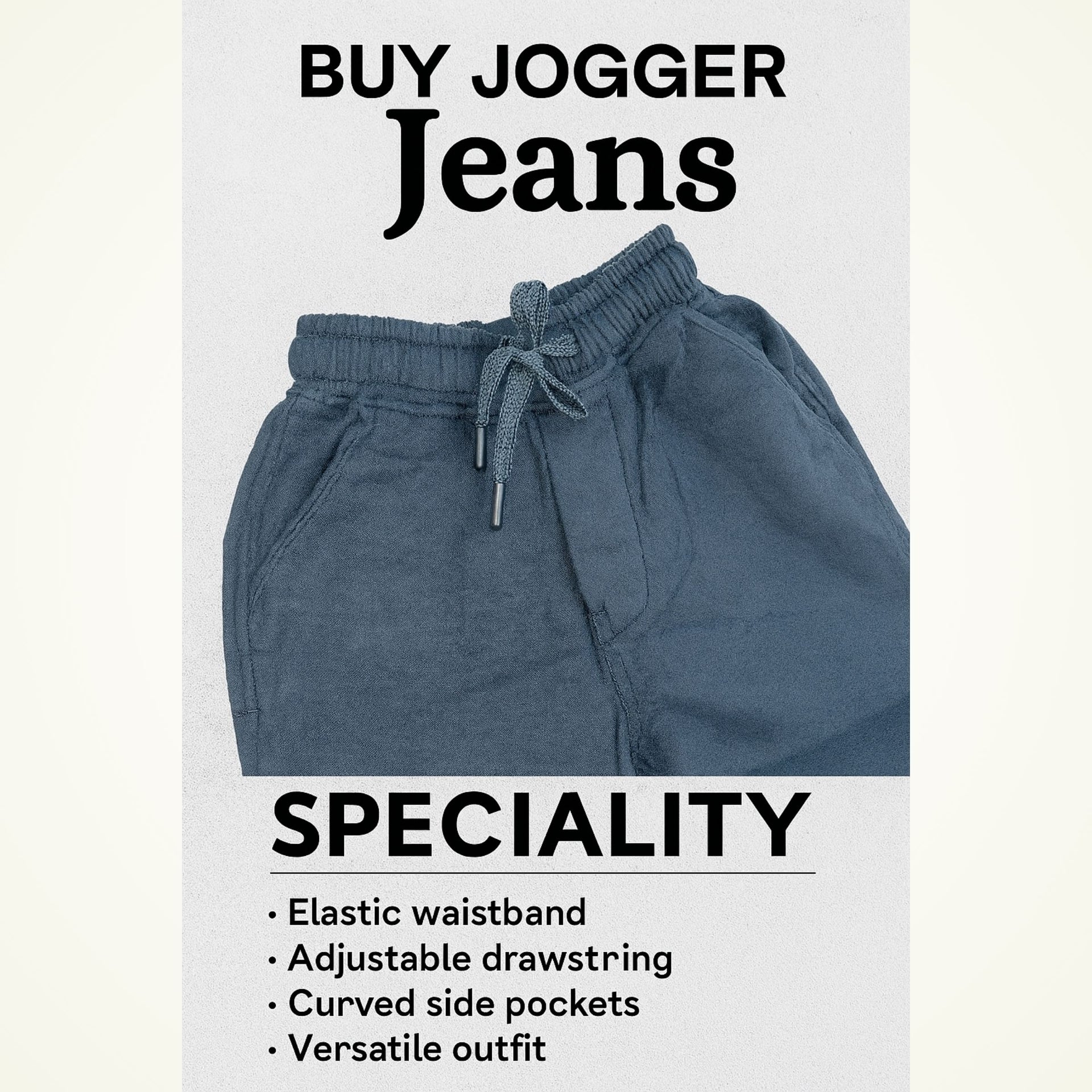 BLAZO Boys’ Denim Blue, Linen Pants – Soft & Breathable | Elastic Waist | Age 12 Month –12 Years