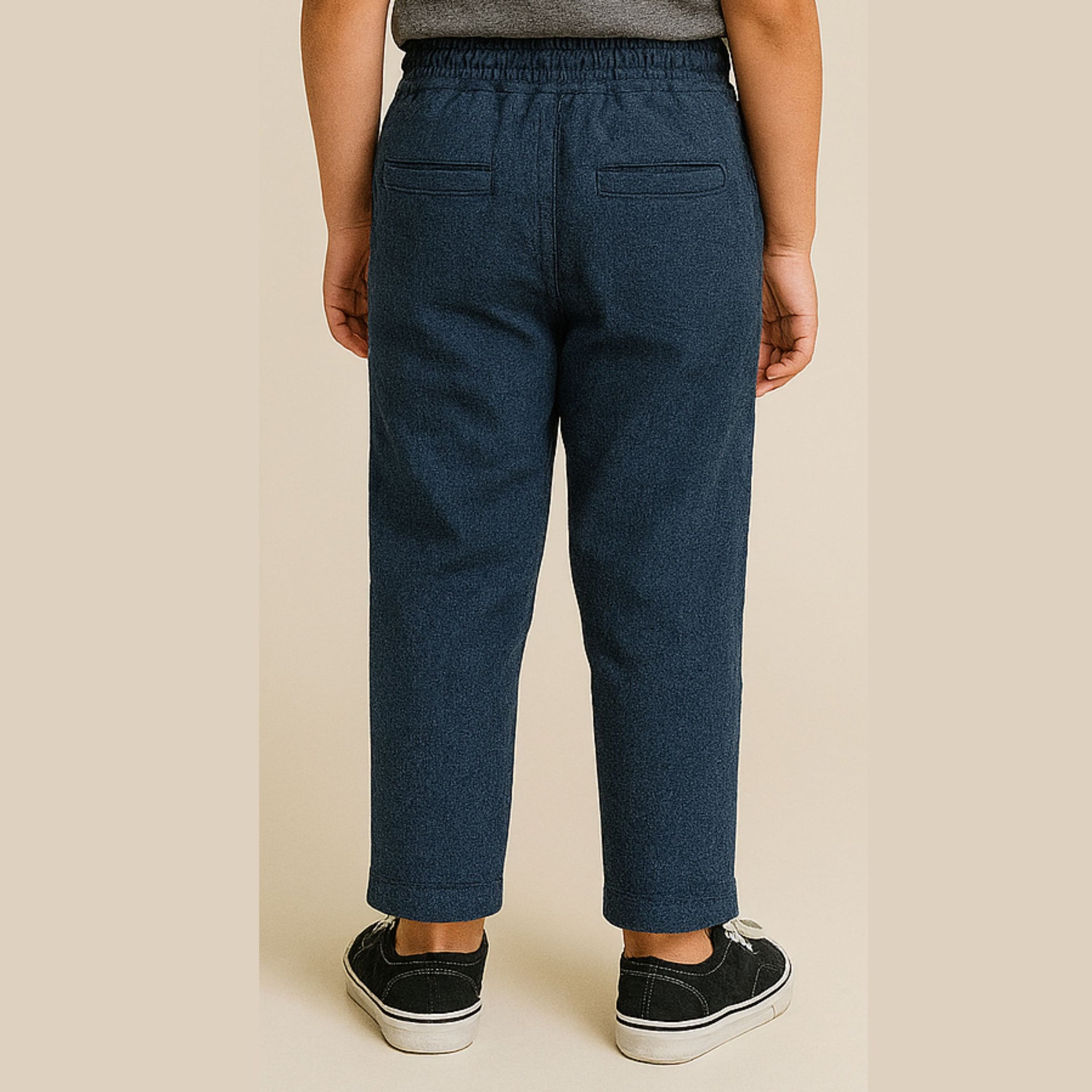 BLAZO Boys’ Denim Blue, Linen Pants – Soft & Breathable | Elastic Waist | Age 12 Month –12 Years