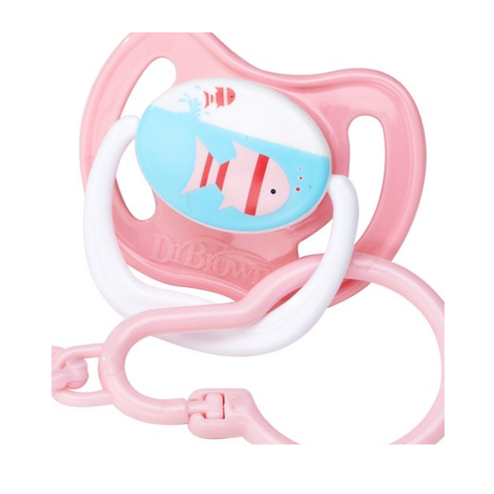 Dr. Brown's Kid's Pacifier Chain Baby Soother Clip (Pink)