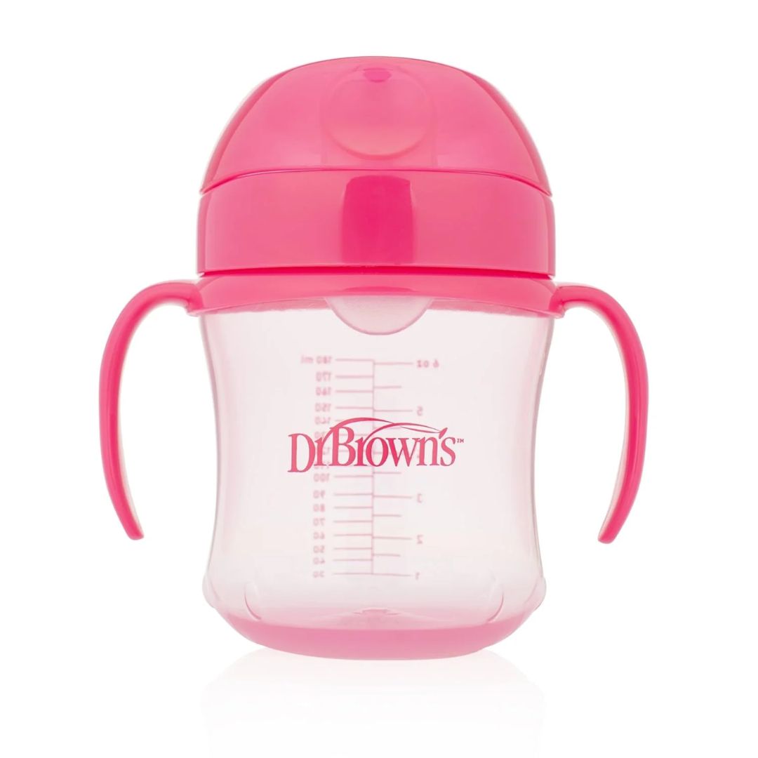 Dr. Brown's Soft-Spout Transition Cup, 6 oz (6m+), pink