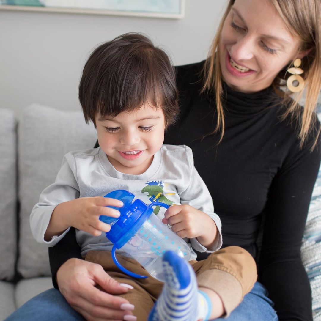 Dr. Brown's Milestones Toddler Soft Spout Cup Blue 255 ml.