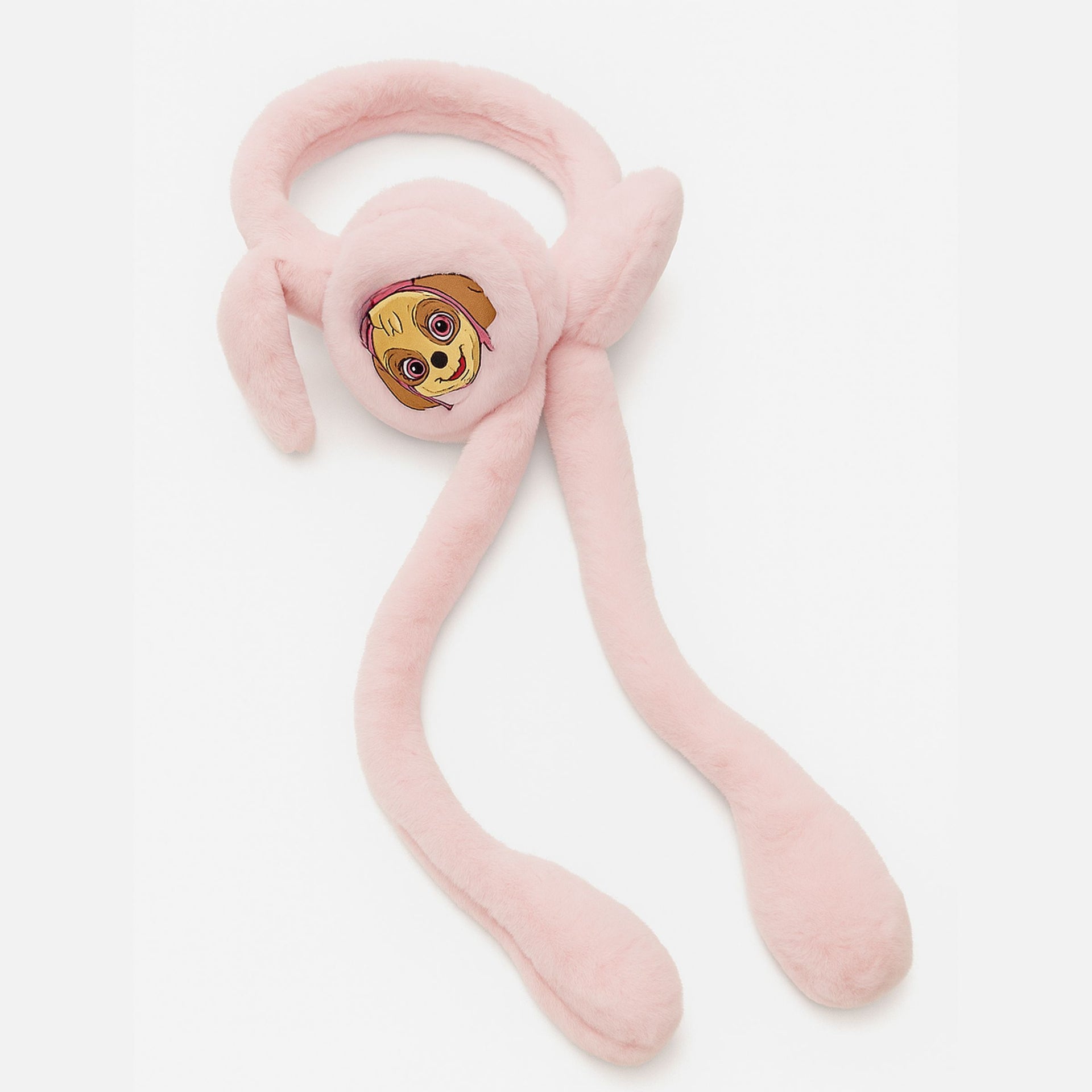 Smile Baby Cartoon Plush Ear Muffs for Kids | Soft Winter Warm Ear Covers | Cute Character Design (Blue, Grey, Pink, White) | Baby & Toddler Winter Accessory