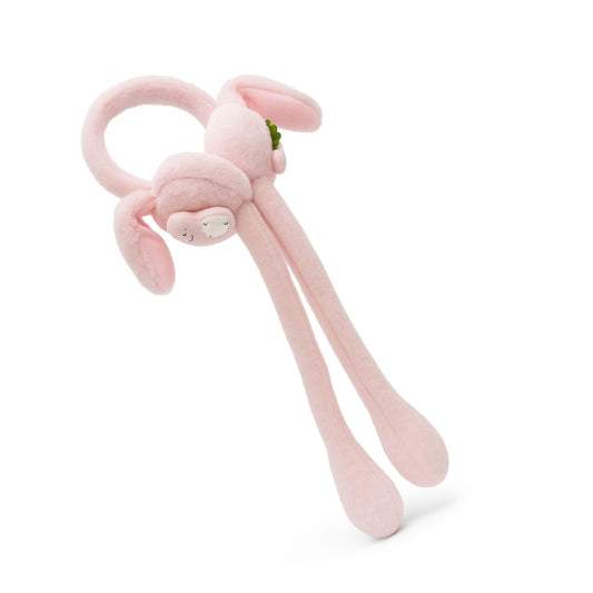 Smile Baby Plush Bunny Earmuffs for Kids | Soft & Warm Winter Ear Covers with Long Moving Ears | Pink, Cream, White & Grey