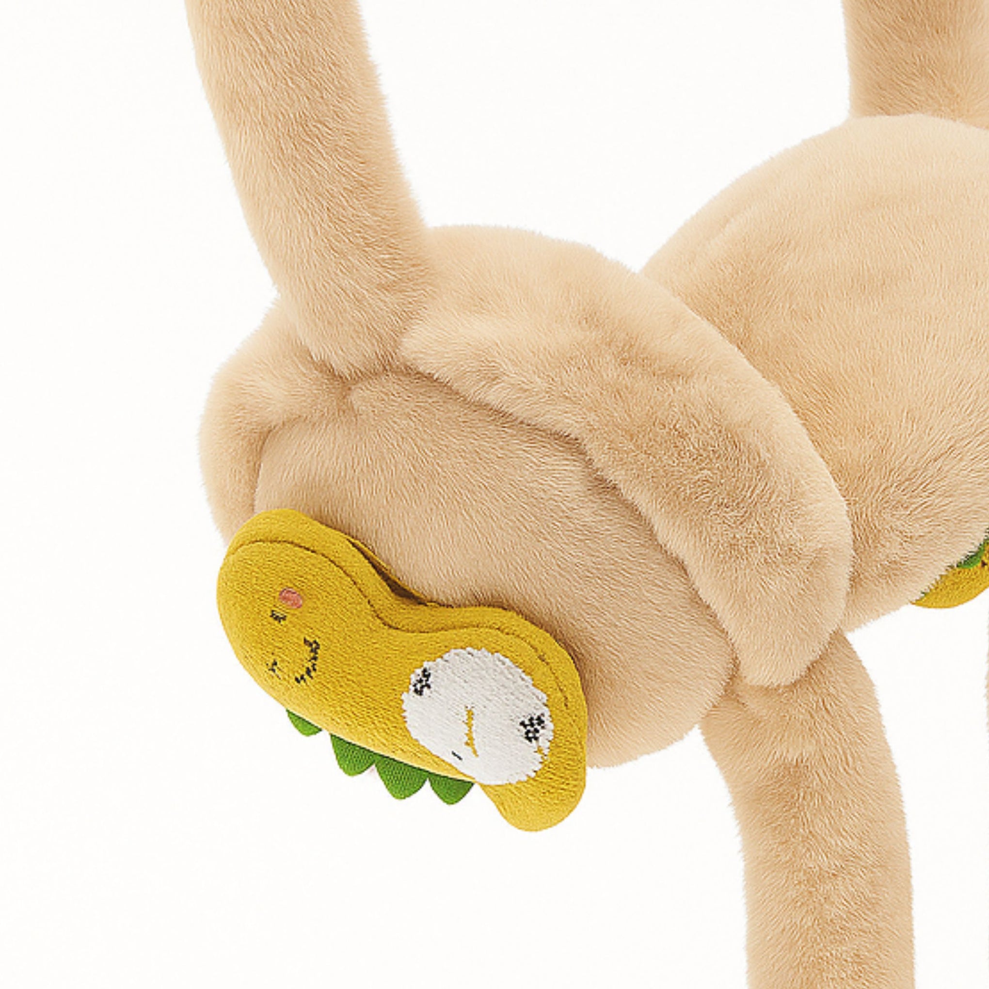 Smile Baby Plush Bunny Earmuffs for Kids | Soft & Warm Winter Ear Covers with Long Moving Ears | Pink, Cream, White & Grey