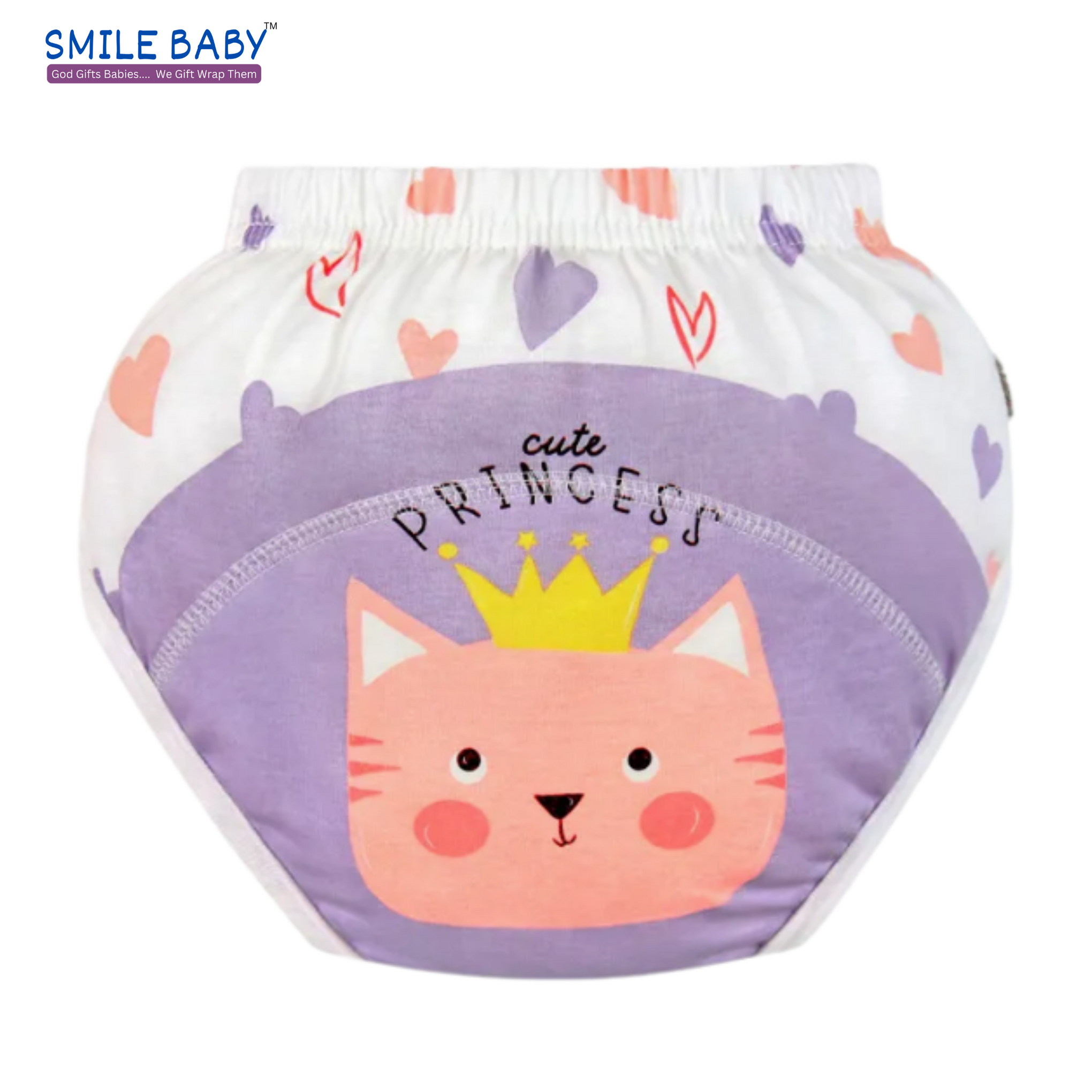 Smile Baby Potty Training Pants Boys Girls Training Underwear Reusable (Color and character will be as per the availability) PACK OF 4 | 0 to 2 year (2024)