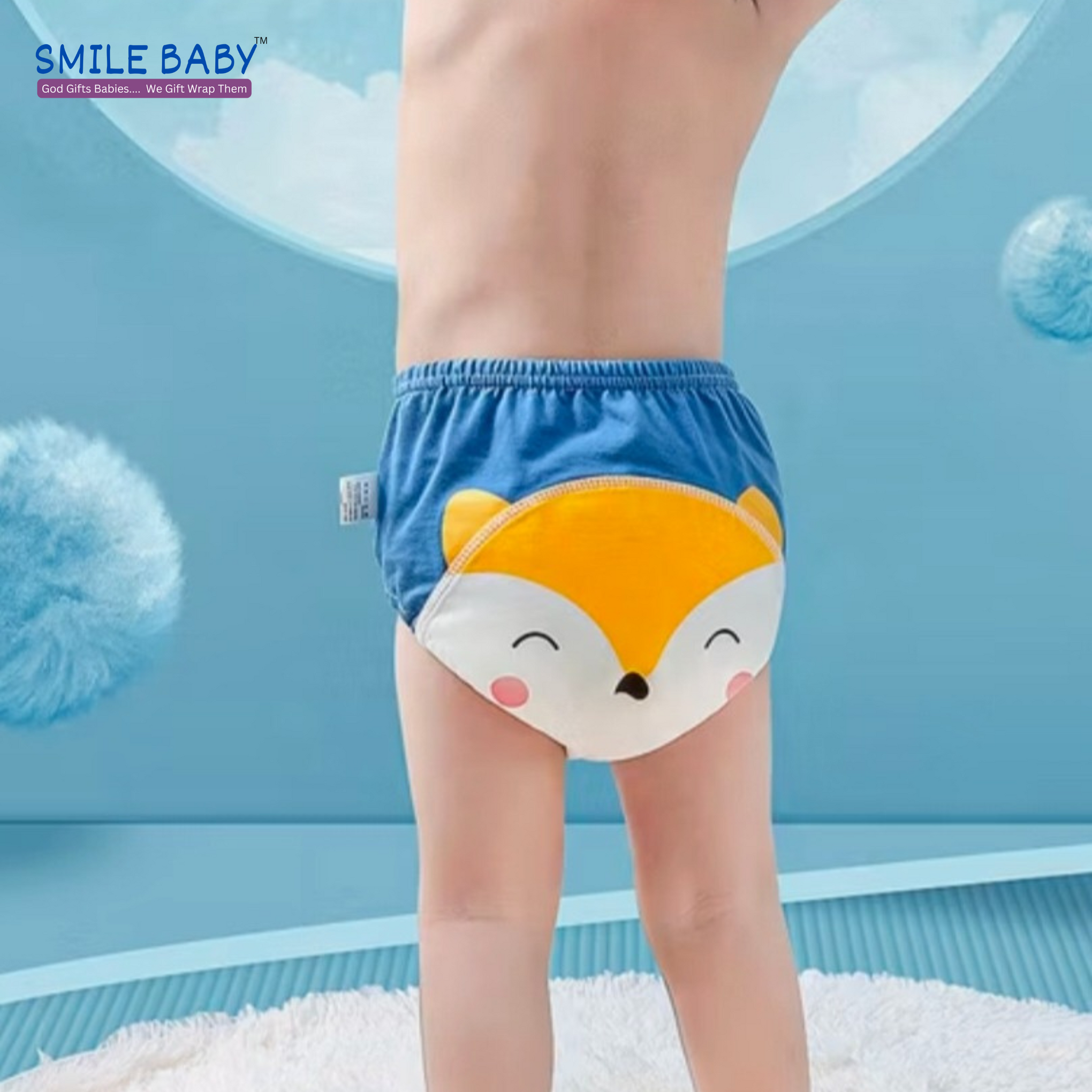 Smile Baby Potty Training Pants Boys Girls Training Underwear Reusable (Color and character will be as per the availability) PACK OF 4 | 0 to 2 year (2024)