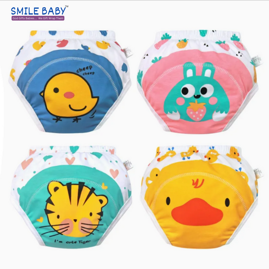 Smile Baby Potty Training Pants Boys Girls Training Underwear Reusable (2025) PACK OF 4 | 0 to 2 year