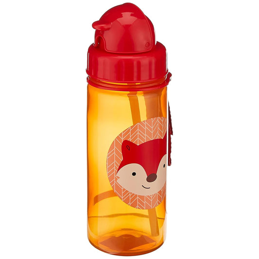 Skip Hop Zoo Straw Bottle - Bpa-Free Skip Hop Bottle with an Easy Grab Strap (Holds 13 oz (384.5 mL), Fox)