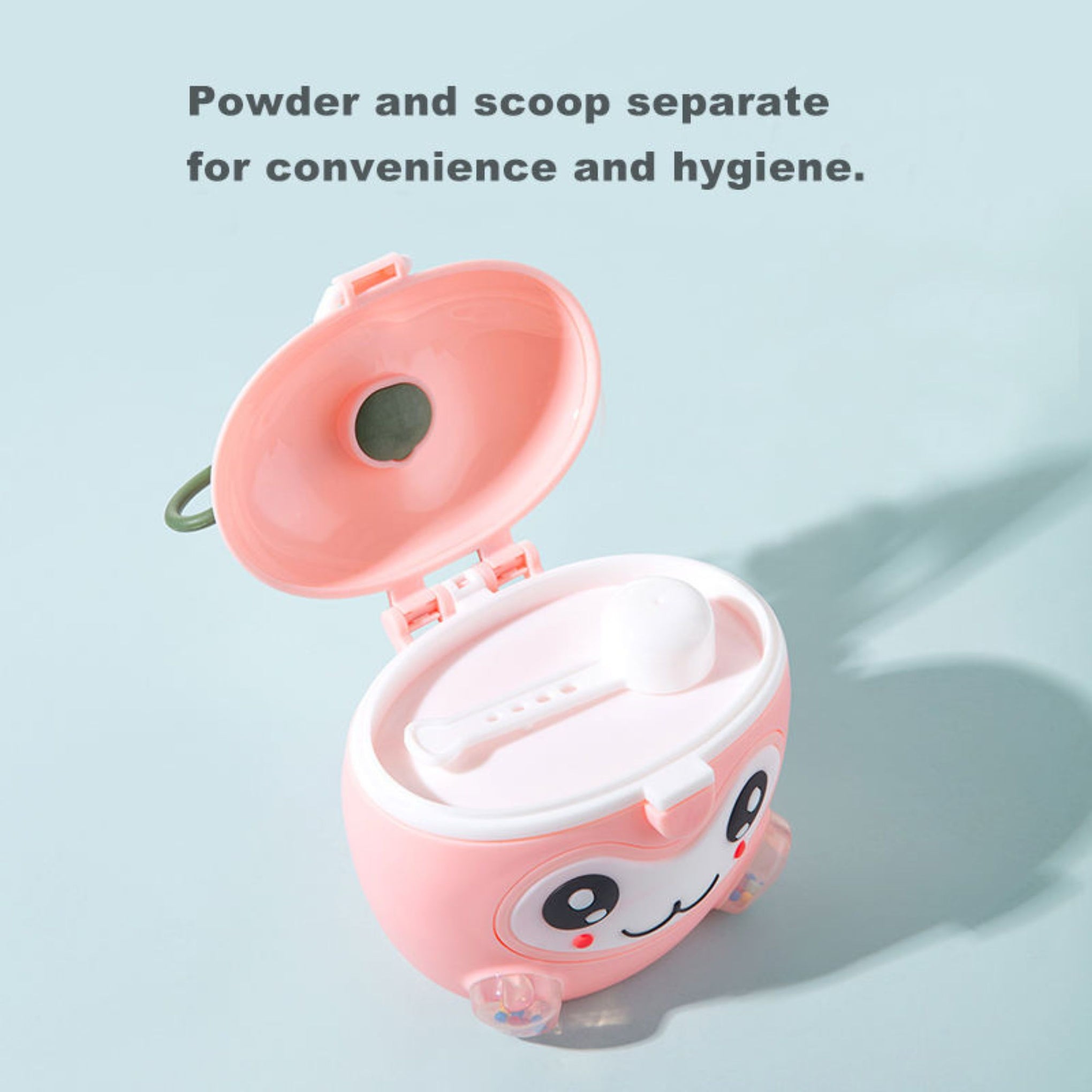 Smile Baby Apple-Shaped Milk Container | Cute & Portable Baby Formula Storage Box | Pink, Red & Green