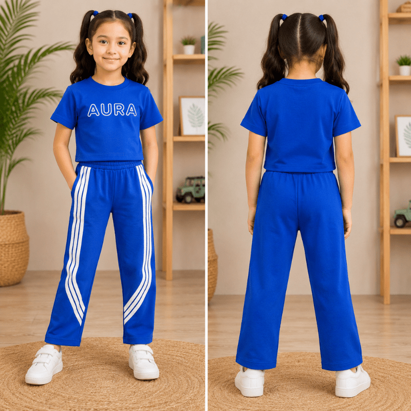 Girls AURA T-Shirt & Striped Pant Set | Smile Baby - SMILE BABY