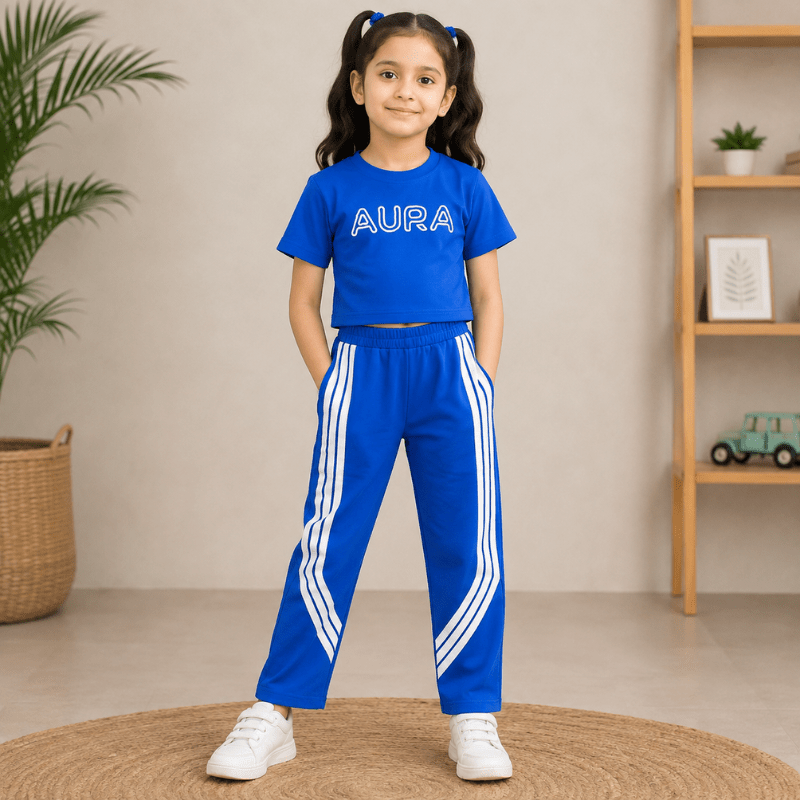 Girls AURA T-Shirt & Striped Pant Set | Smile Baby - SMILE BABY