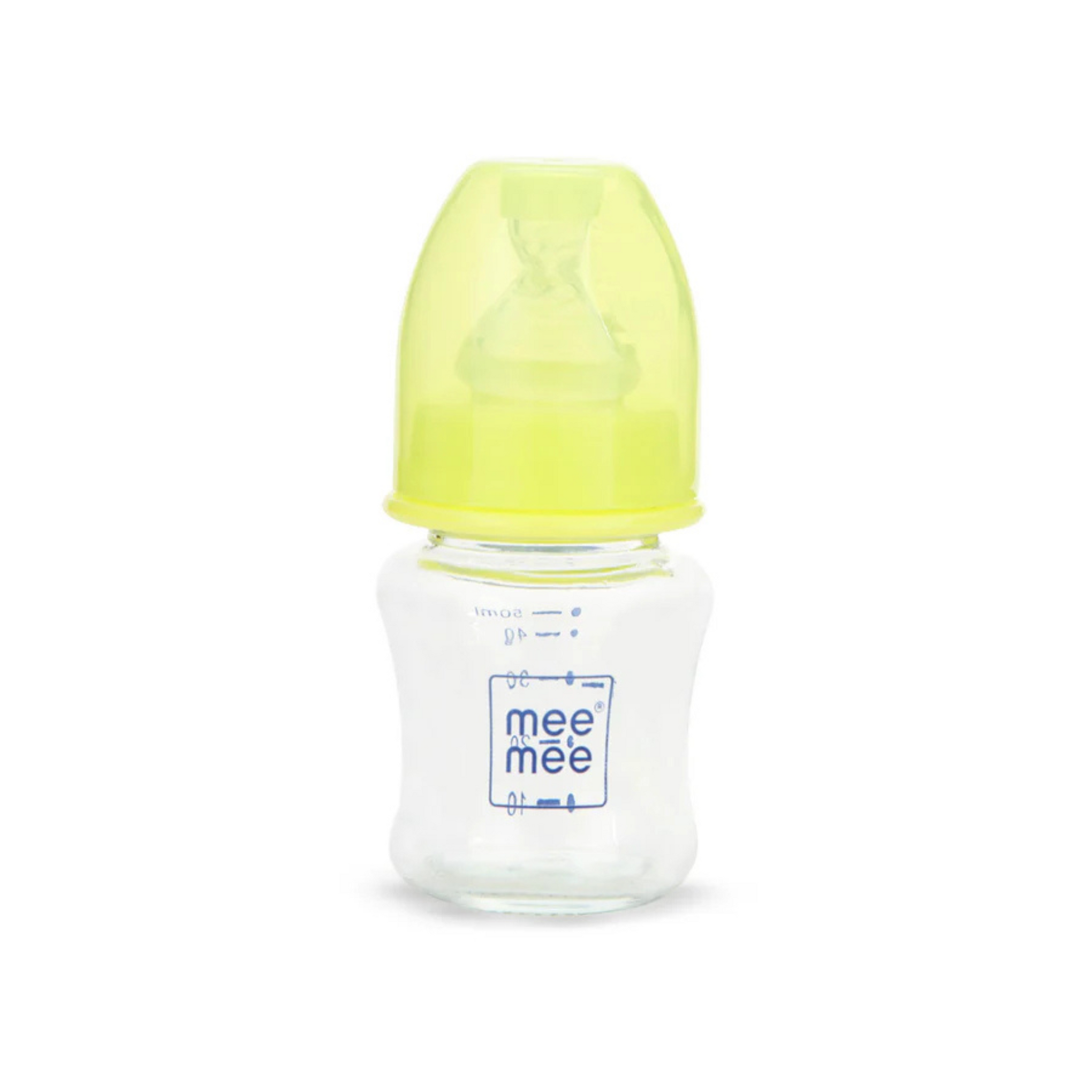 Mee Mee Premium Baby Glass Feeding Bottle (50 ml,)