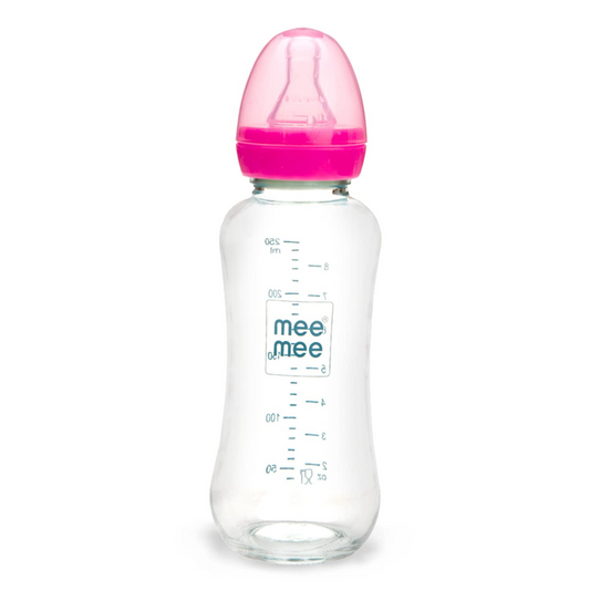 Mee Mee Premium Baby Feeding Bottle with Ultra Soft Flexible Nipple and Anti-colic valve for Babies/Kids/infants (0-2 Years,240ml,)