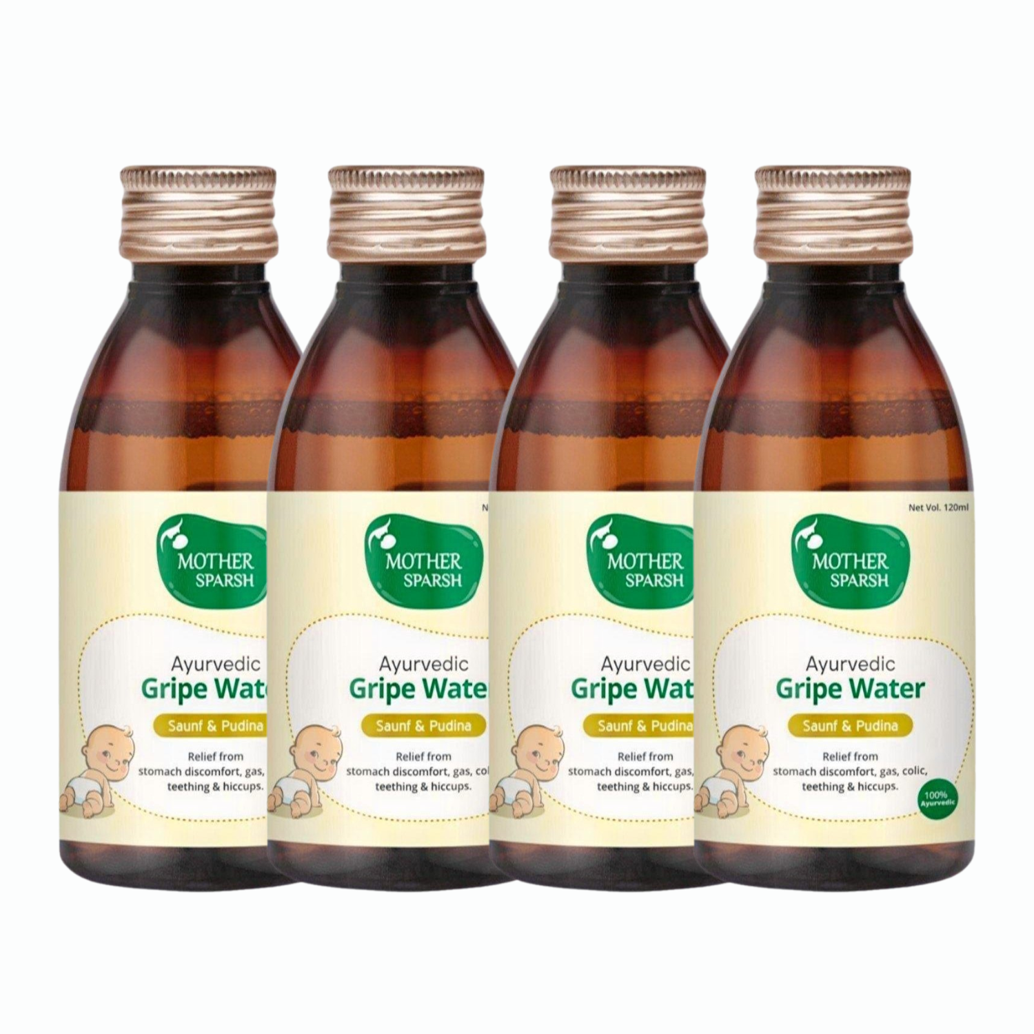 Mother Sparsh Ayurvedic Gripe Water, 120ml (pack of 2)
