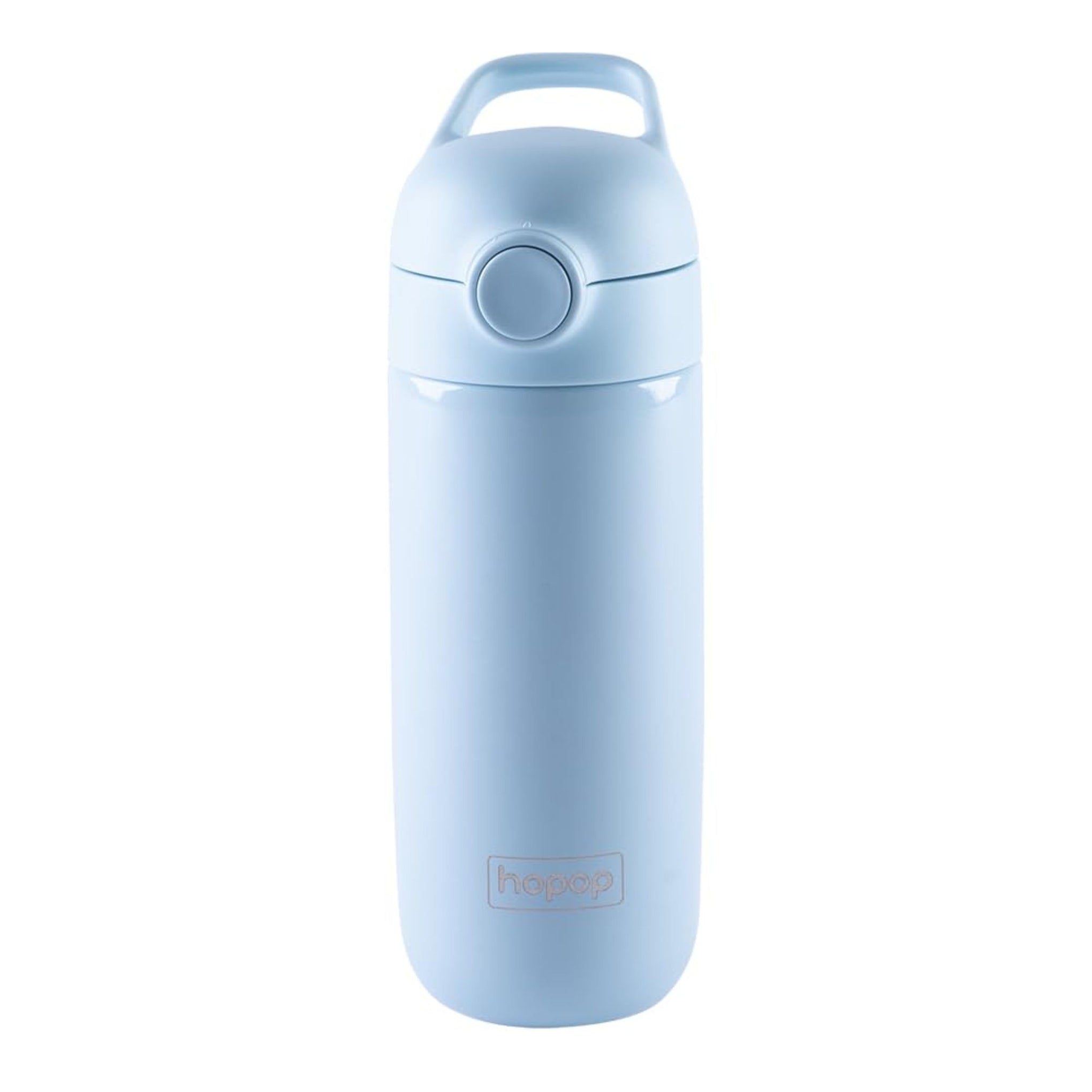Hopop Insulated Stainless Steel Water Bottle | Double Walled Vacuum Insulated Flask Water Bottle | Thermosteel Hot and Cold Sipper Bottle with Carry Handle | BPA Free | 380ml | Blue