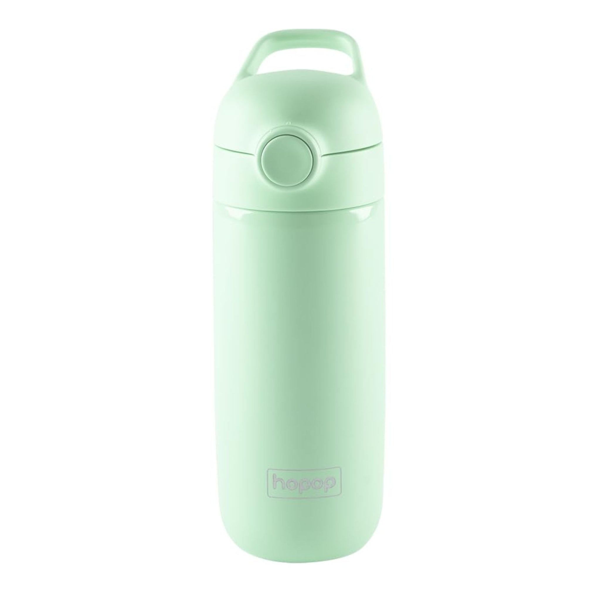 Hopop Insulated Stainless Steel Water Bottle | Double Walled Vacuum Insulated Flask Water | Thermosteel Hot and Cold Sipper Bottle with Carry Handle | BPA Free | 380ml | Green