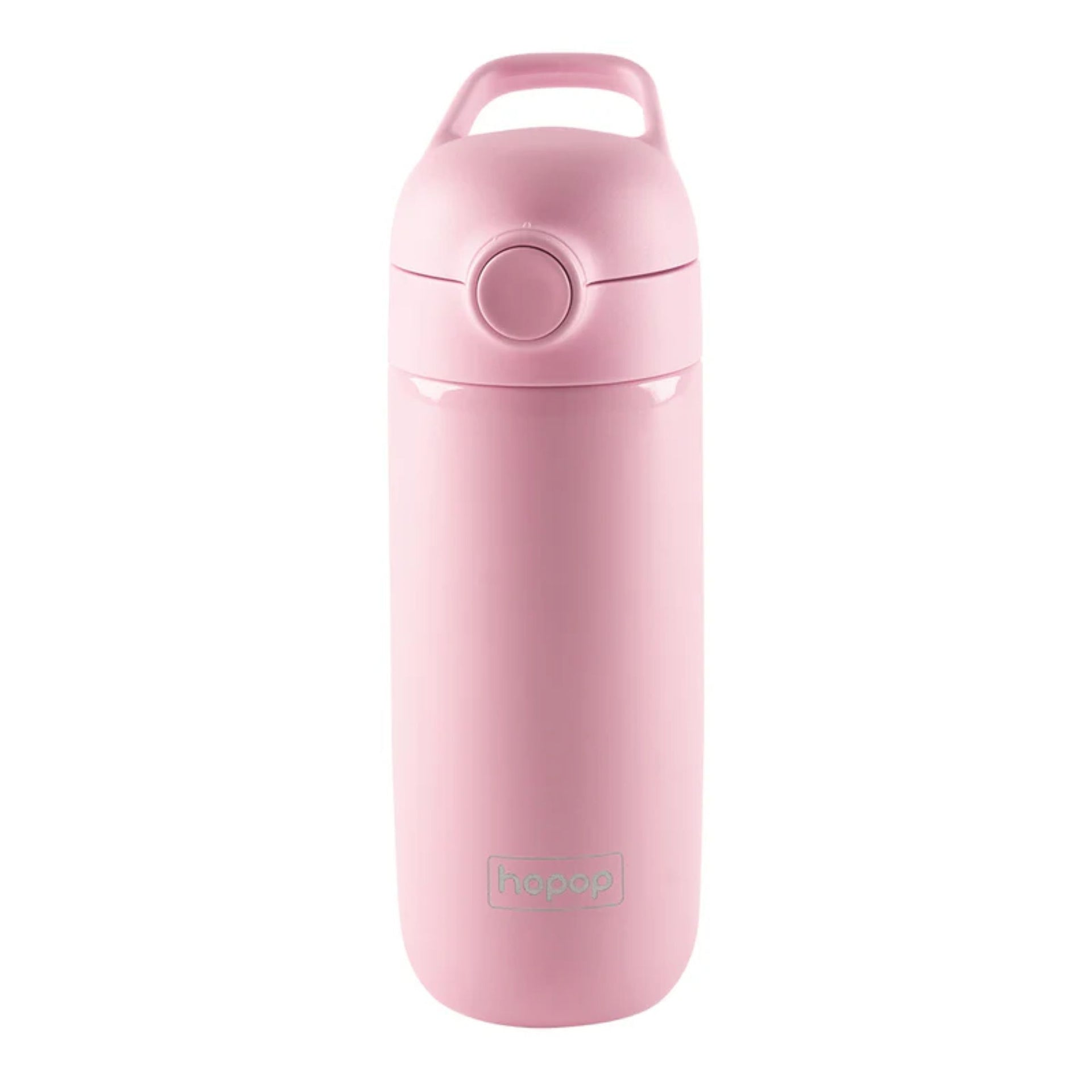 Hopop Insulated Stainless Steel Water Bottle | Double Walled Vacuum Insulated Flask Water | Thermosteel Hot and Cold Sipper Bottle with Carry Handle | BPA Free | 380ml | pink