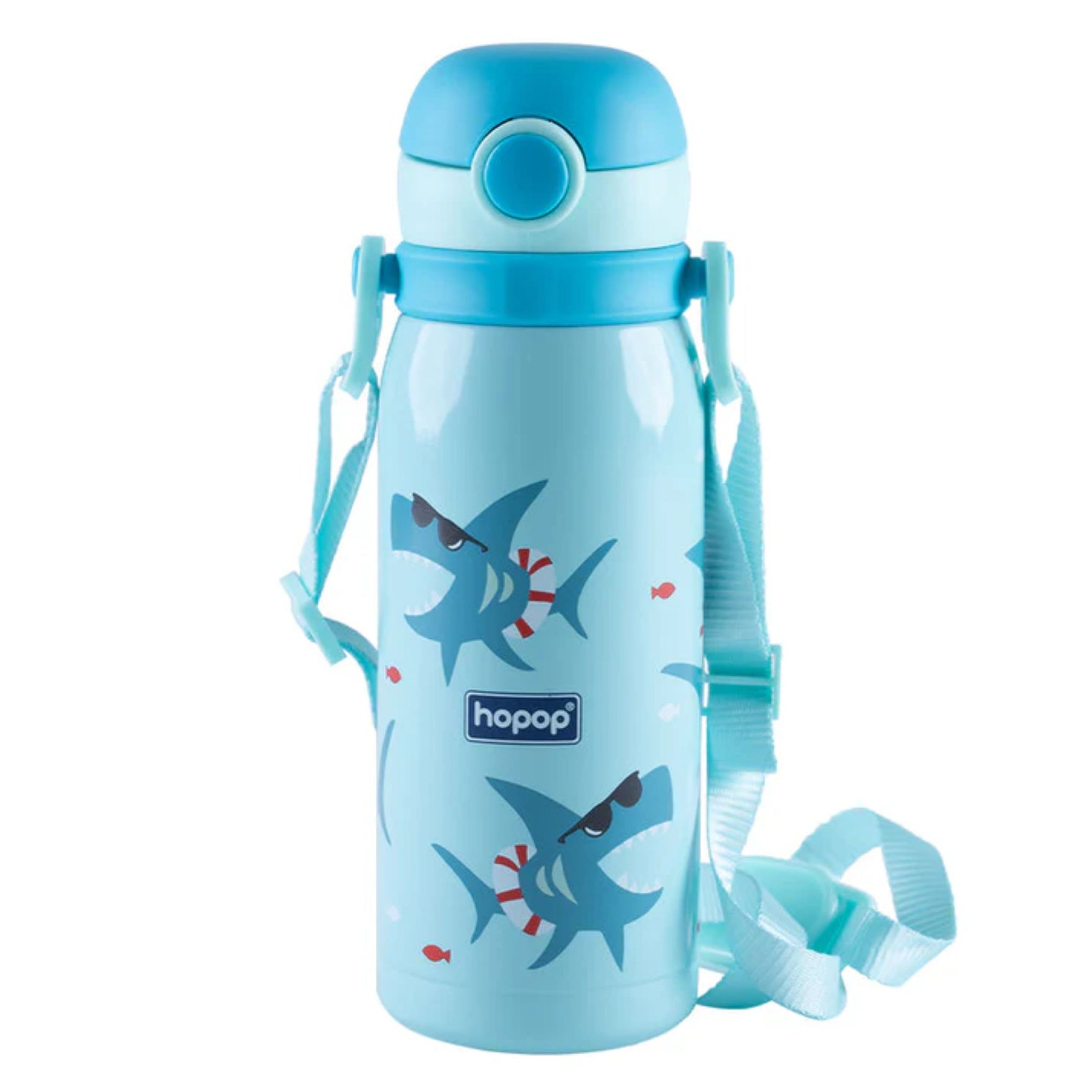 Hopop Stainless Steel Vacuum Bottle-Double Walled Insulation-With Carry Handle-450 ml-Green