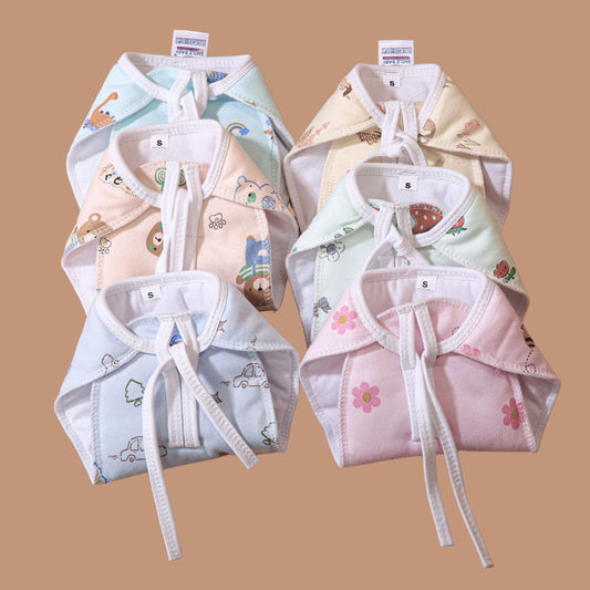 Smile Baby Langot For New Born Baby Pack Of 6 | 100% Pure Cotton Double Layered Langot | Extra Soft & Breathable Nappy | Up To 5 Kg Light Color