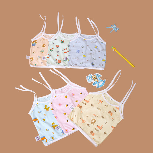 Smile Baby cotton Jabla Knot Type - 6 Pac Combo Packs Light Color (Print Design as per The Availability)