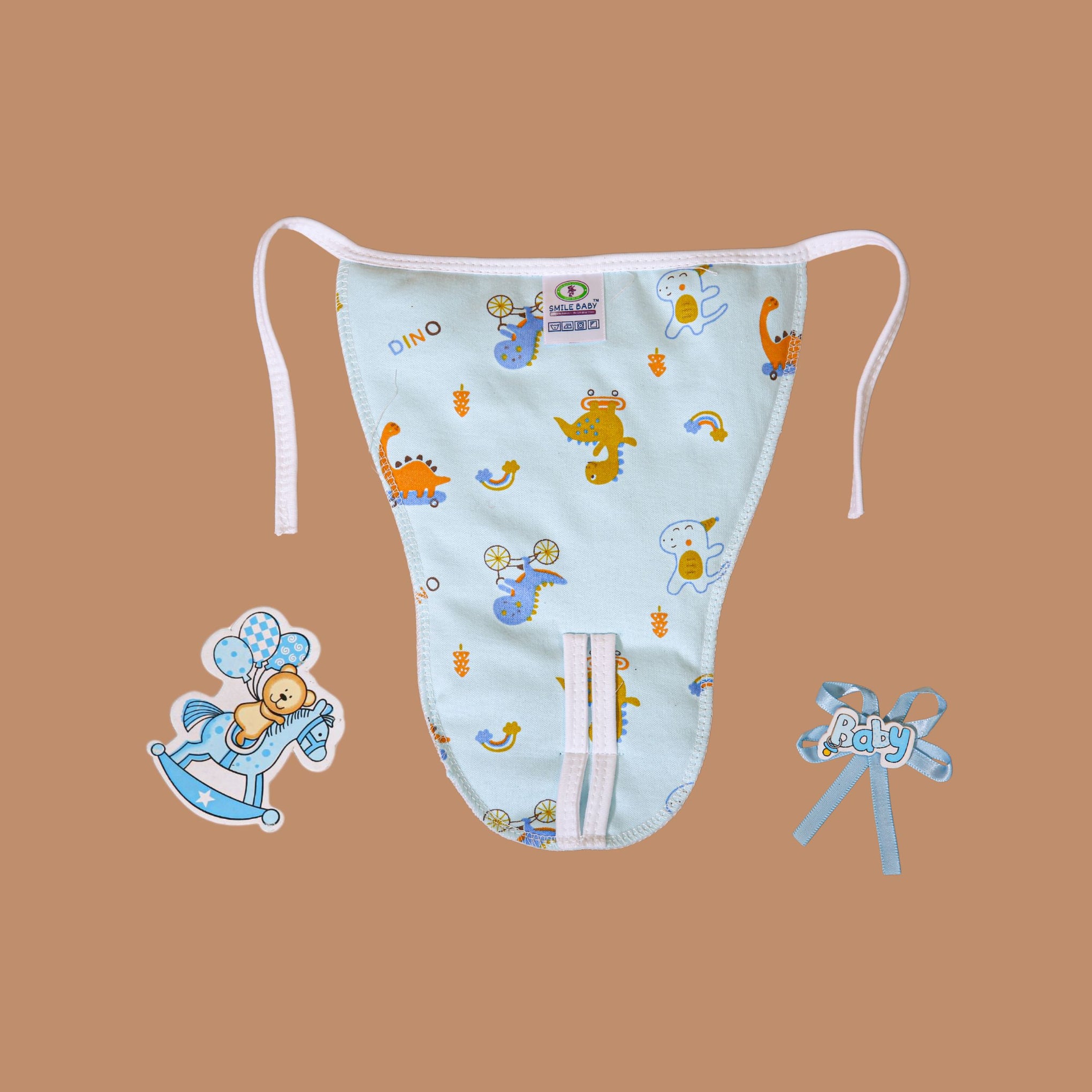 Smile Baby Langot For New Born Baby Pack Of 3 | 100% Pure Cotton Double Layered Langot | Extra Soft & Breathable Nappy | Up To 5 Kg Light Color