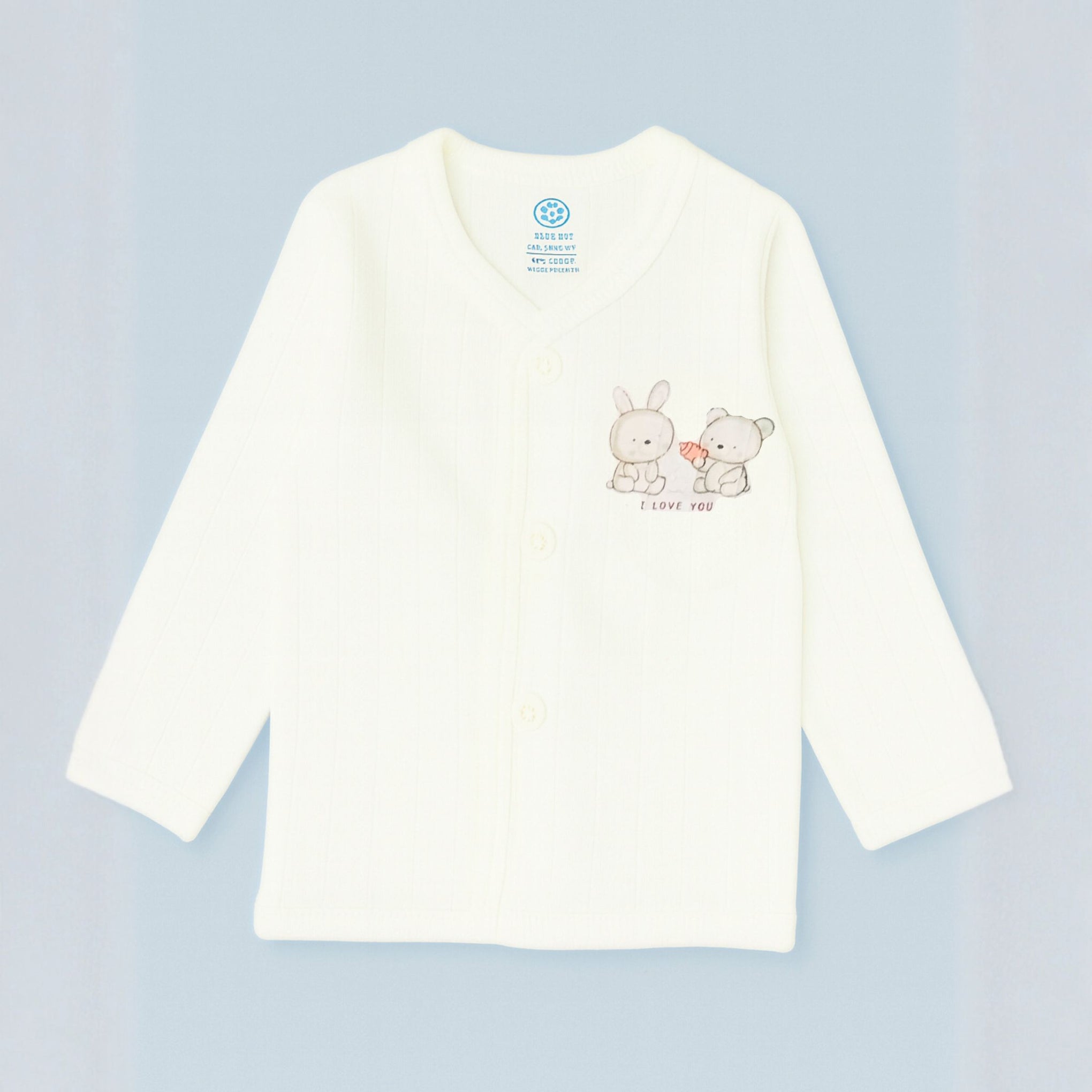 Premium Baby Cotton Front-Open Jabla/Upperwear – Soft Ribbed Full-Sleeve Shirts with Cute Cartoon Prints | 0–12 Months | Unisex | Pack of 3