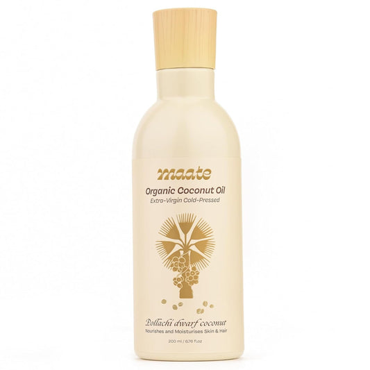 Maate Baby Organic Coconut Oil (200 ml)  | for Baby Body Massage & Hair Care | Baby Hair Oil 0-12 Years | Nourishes & Moisturise