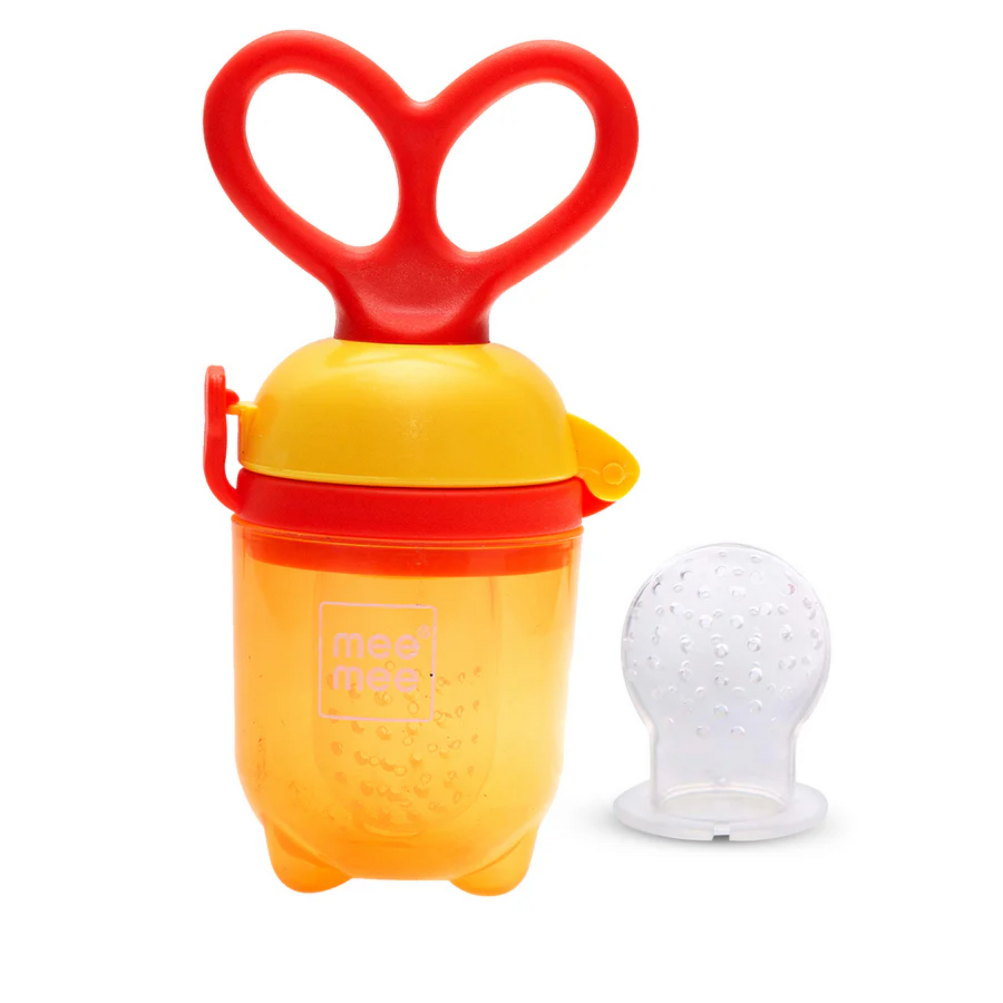 Mee Mee Advanced Fruit & Food Nutritional Feeder With Feed Pusher BPA Free (Orange)