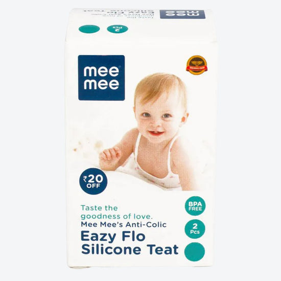 Mee Mee Anti-Colic Easy Flo Silicone Teat for Baby ( 2 pcs pack )