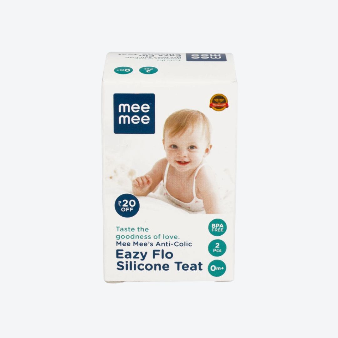 Mee Mee Anti-Colic Easy Flo Silicone Teat for Baby ( 2 pcs pack )