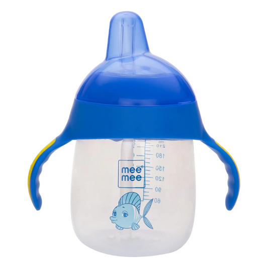 Mee Mee Twin Handle Straw Sipper Cup 240ml Blue.