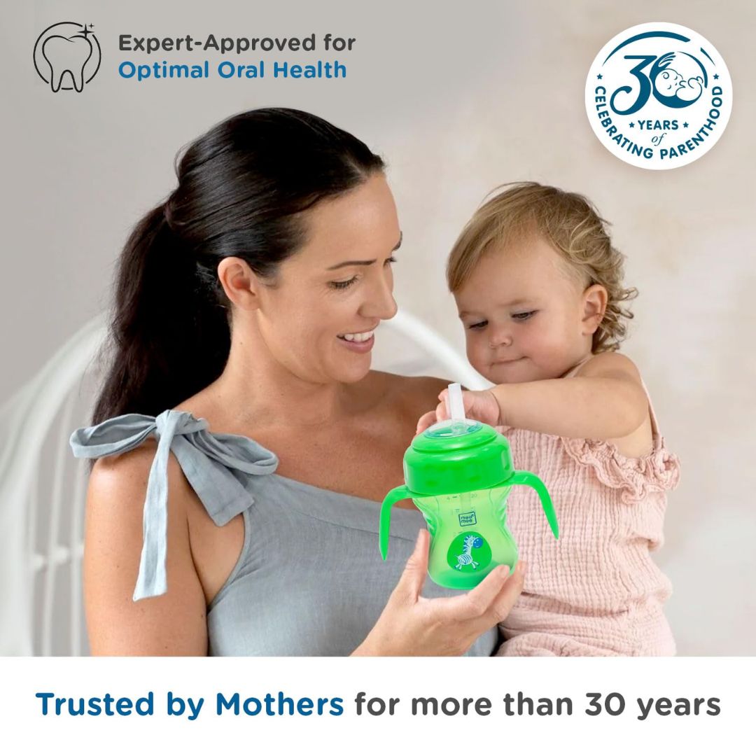 Mee Mee Baby Trainer Sippy Cup | Soft Spout, Leakproof Sipper for Toddlers | Dual Handle for Easy Grip | Non -Toxic, Lightweight & BPA Free, Green